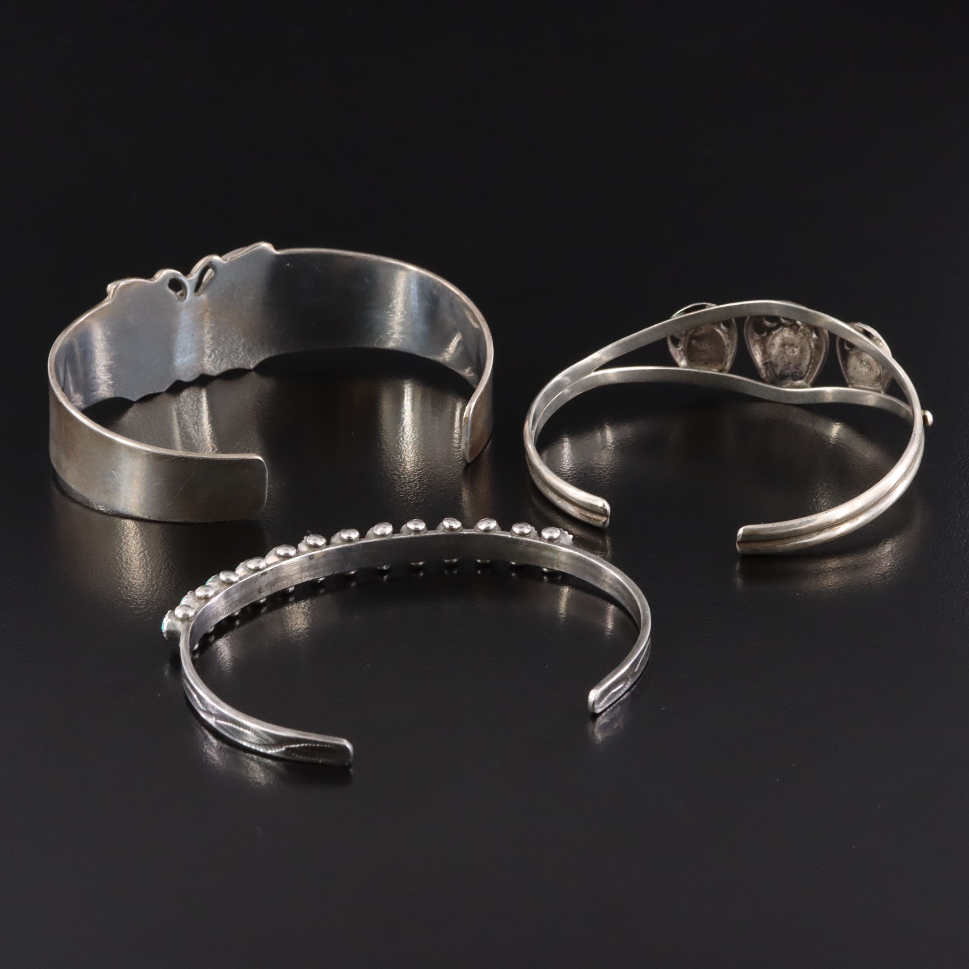 Southwestern and Mexican Sterling Turquoise and Faux Turquoise Bracelets