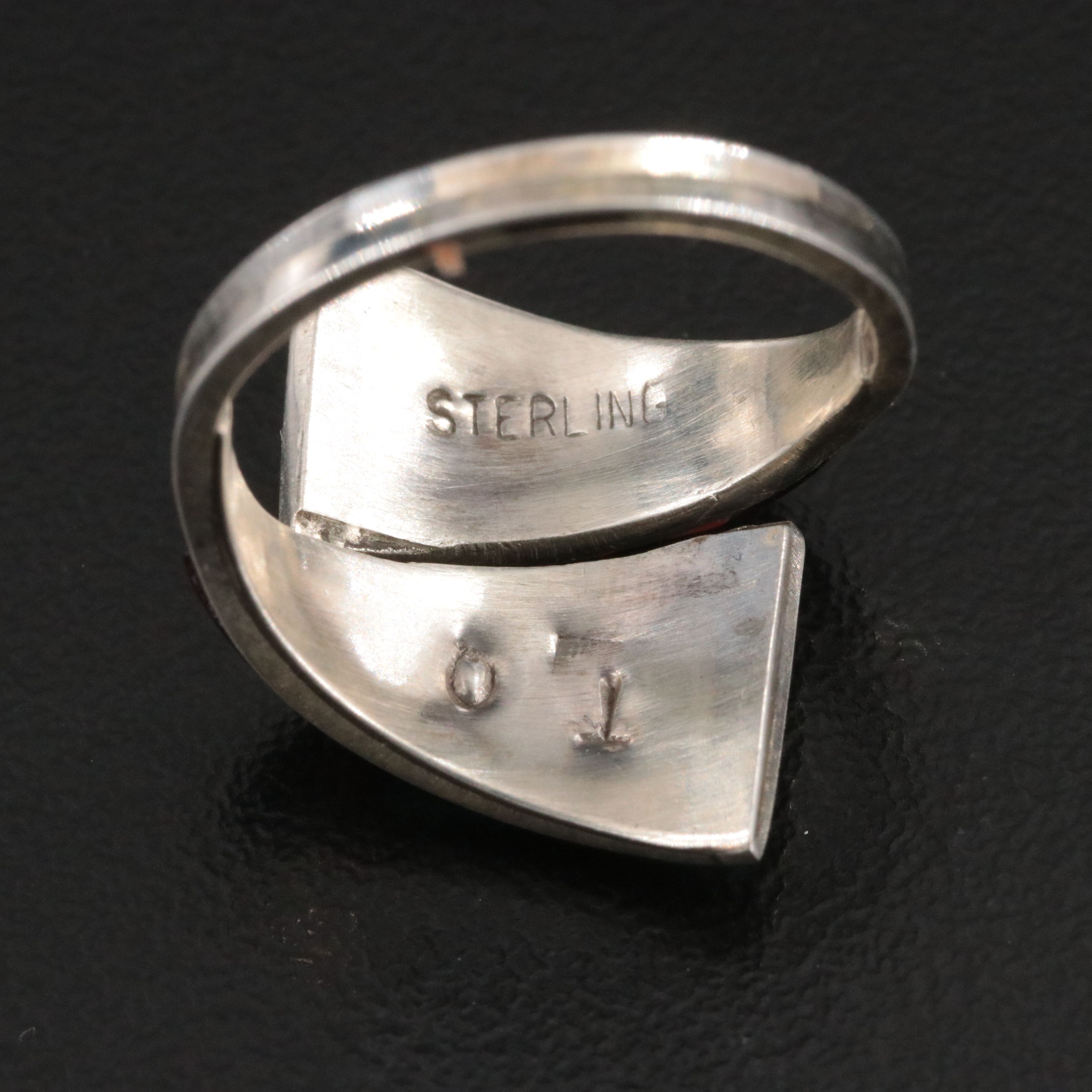 Tammie Qualo Zuni Sterling Inlay Bypass Ring