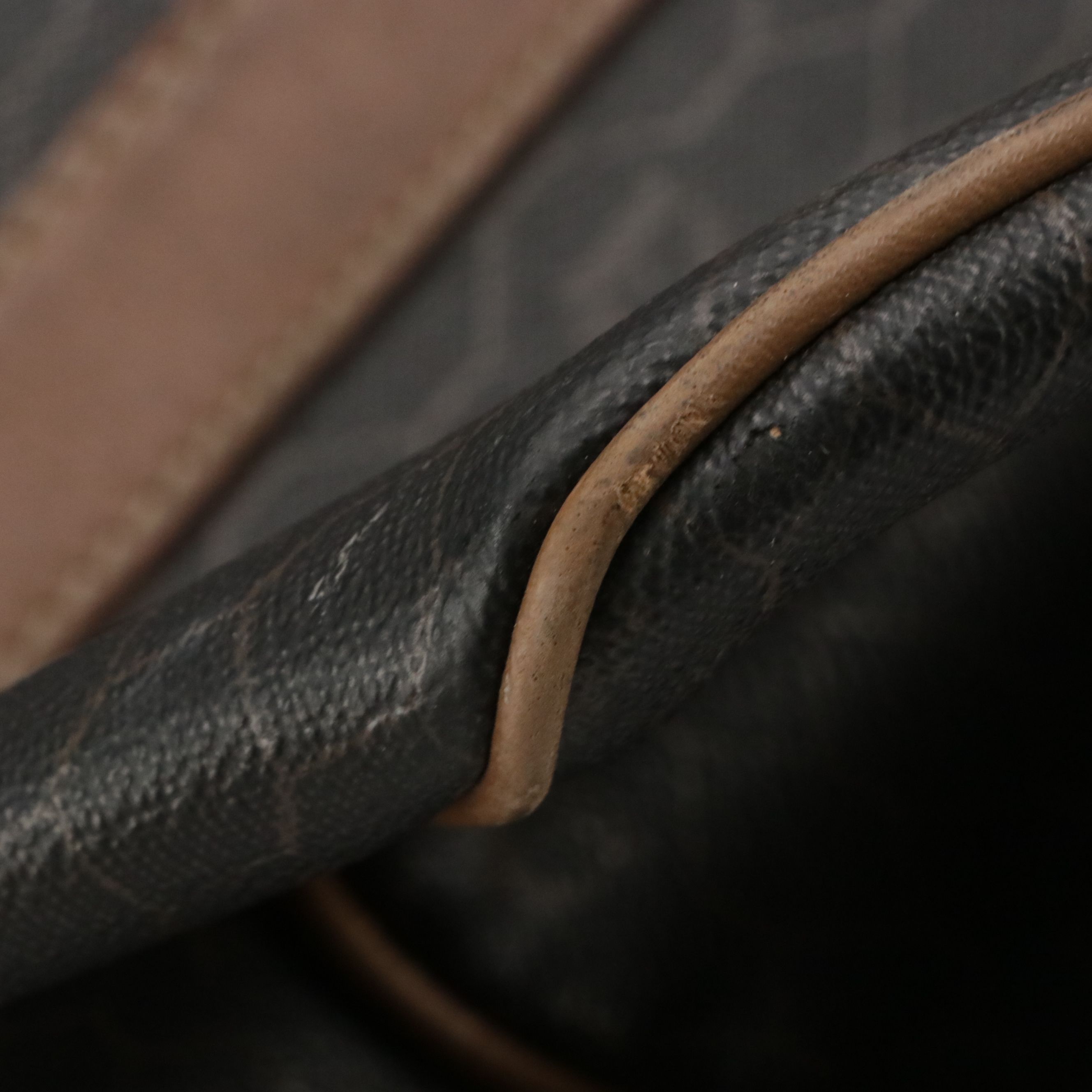 Christian Dior Large Duffle Bag in Honeycomb Canvas and Brown Leather