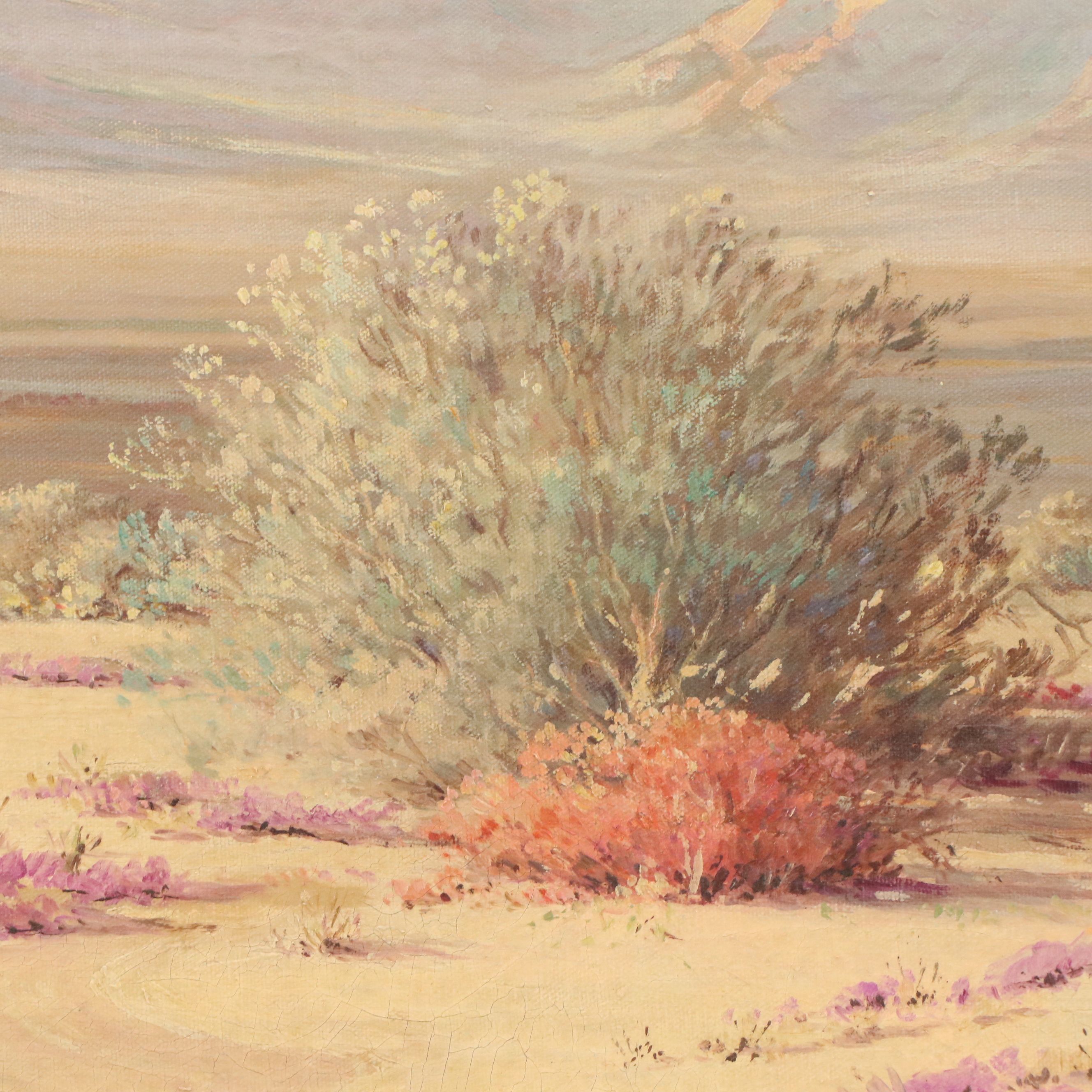 Fred Grayson Sayre Oil Painting of Desert Landscape, Early 20th Century