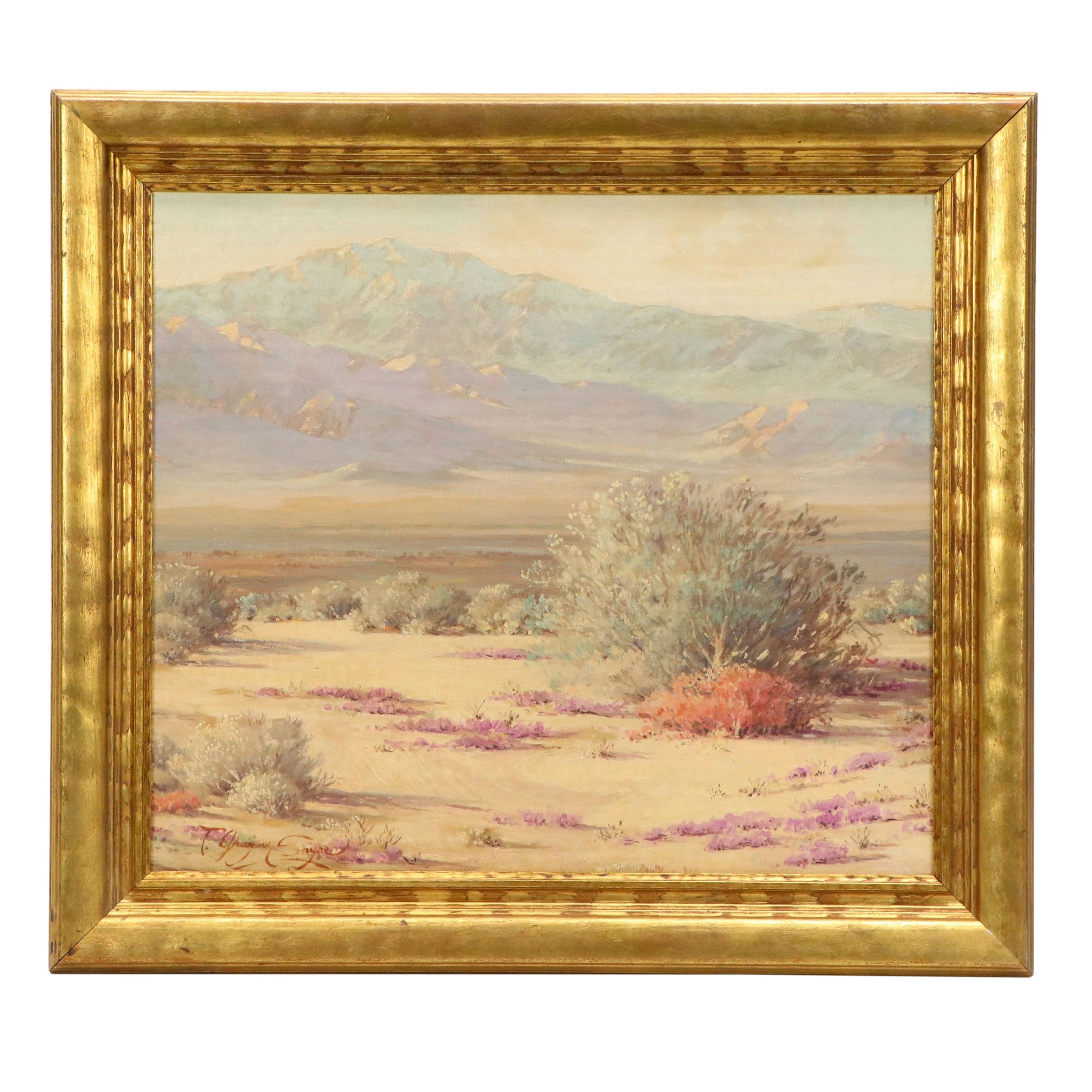 Fred Grayson Sayre Oil Painting of Desert Landscape, Early 20th Century