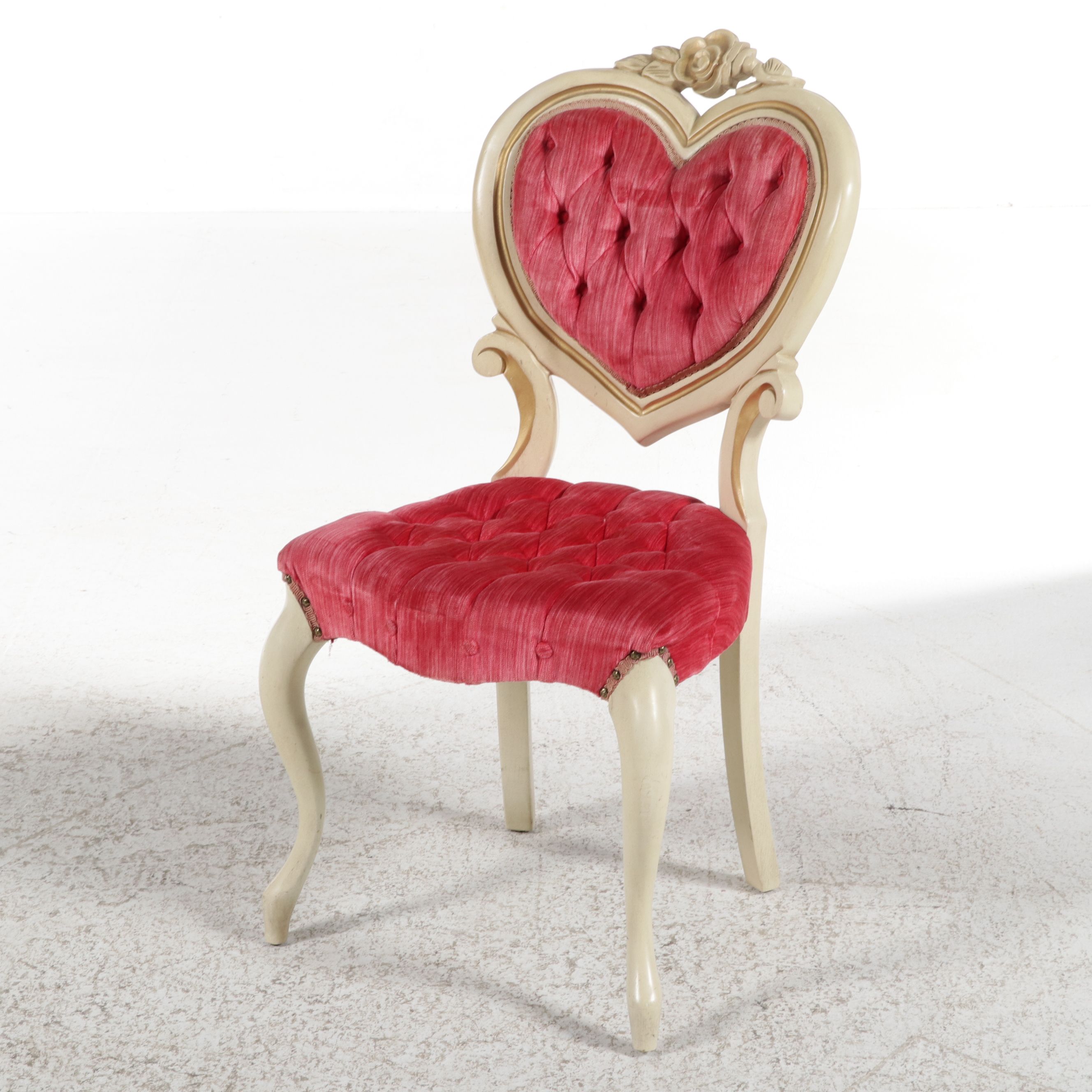 Kimball Victorian Style Heart-Back Vanity Chair, Late 20th Century