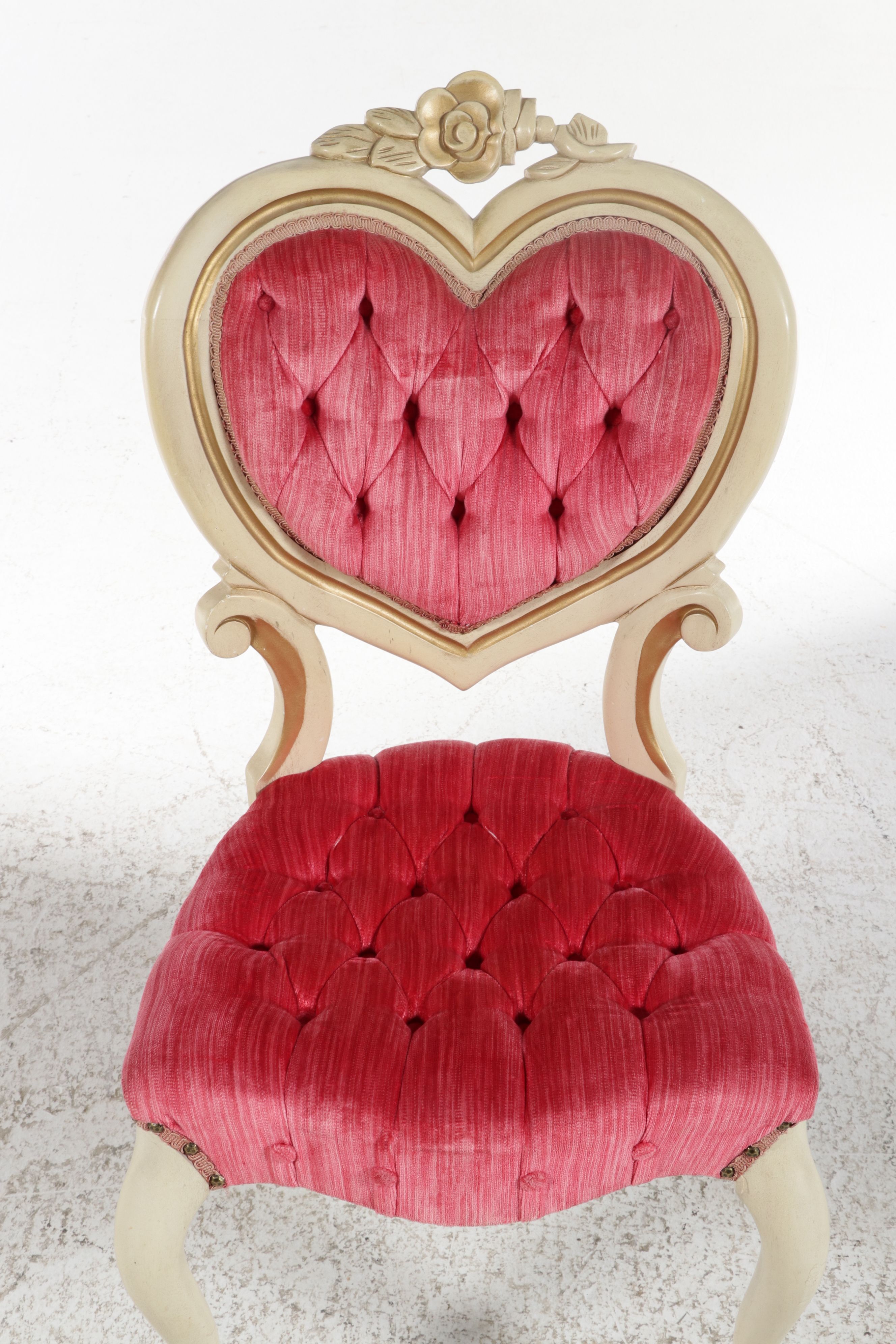 Kimball Victorian Style Heart-Back Vanity Chair, Late 20th Century
