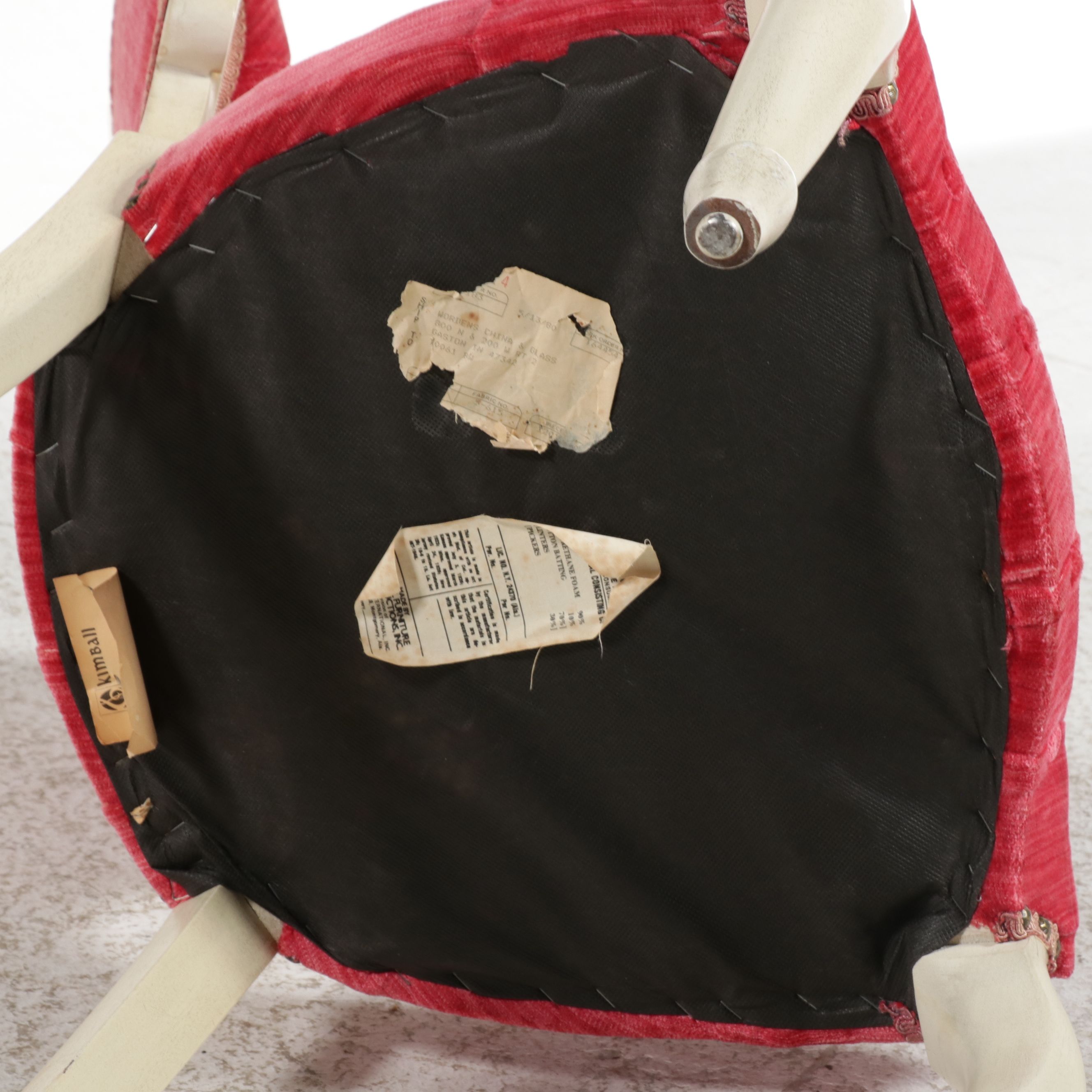 Kimball Victorian Style Heart-Back Vanity Chair, Late 20th Century