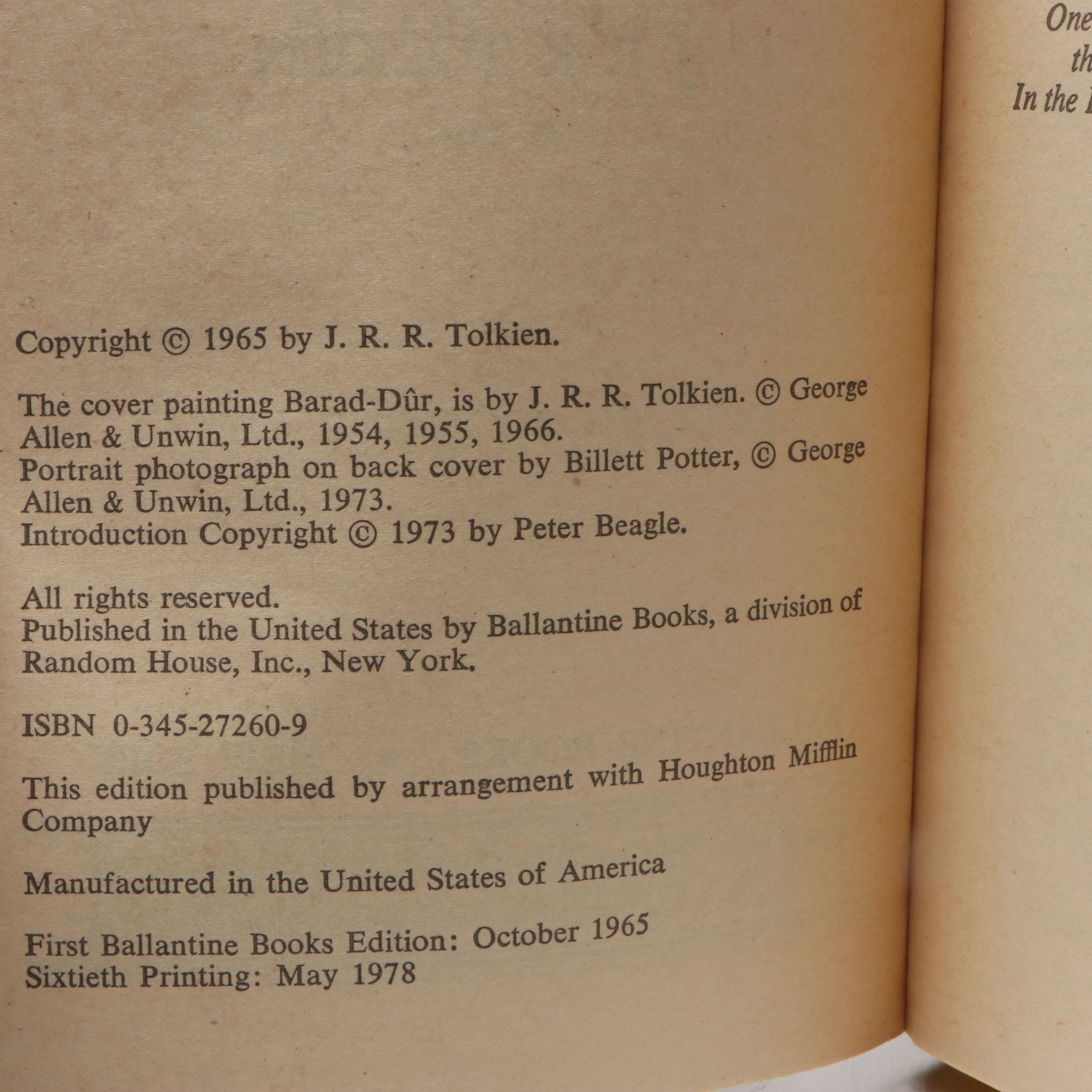 "The Lord of the Rings" and "The Hobbit" Box Set by J. R. R. Tolkien, 1978
