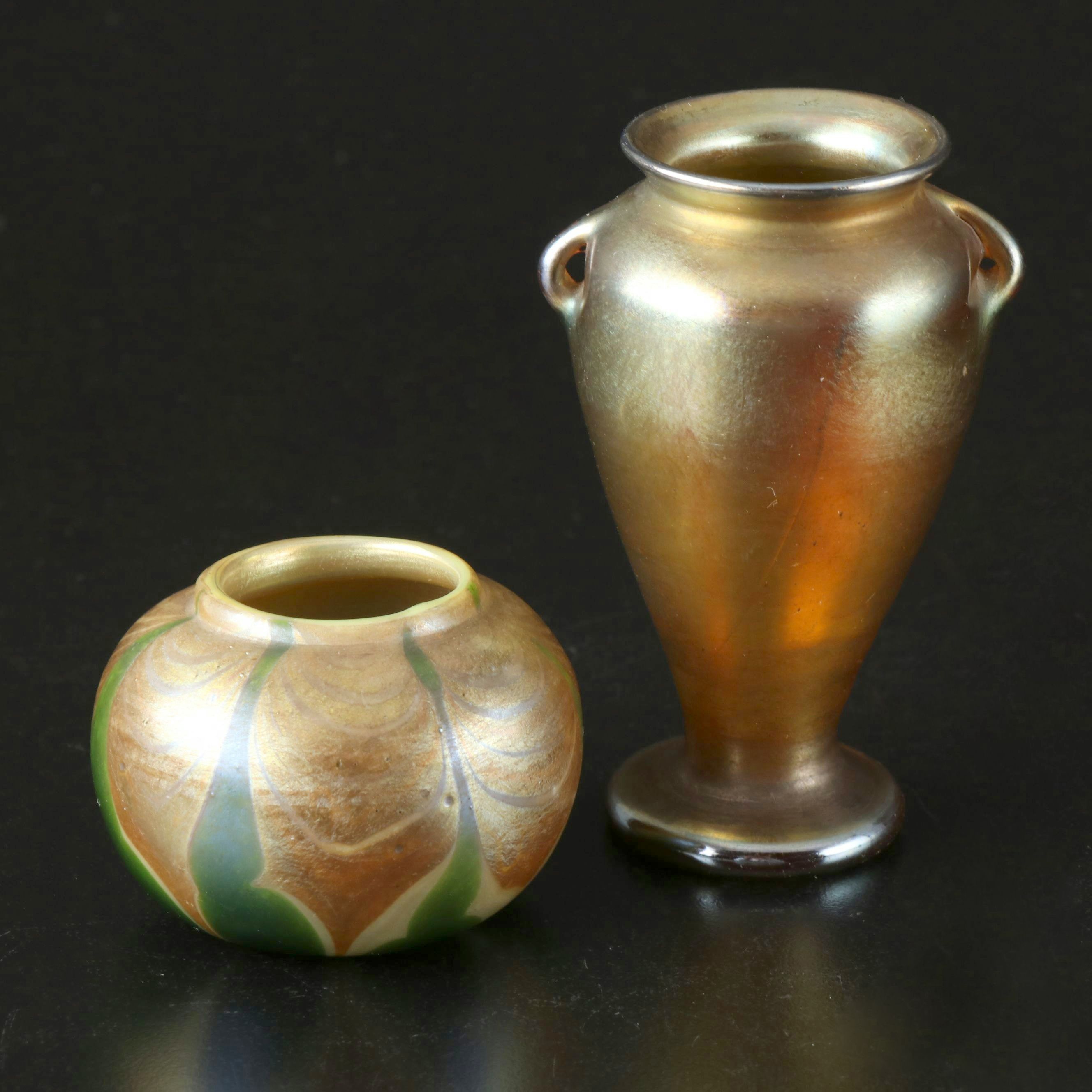 Louis Comfort Tiffany Diminutive Favrile Glass Vases
