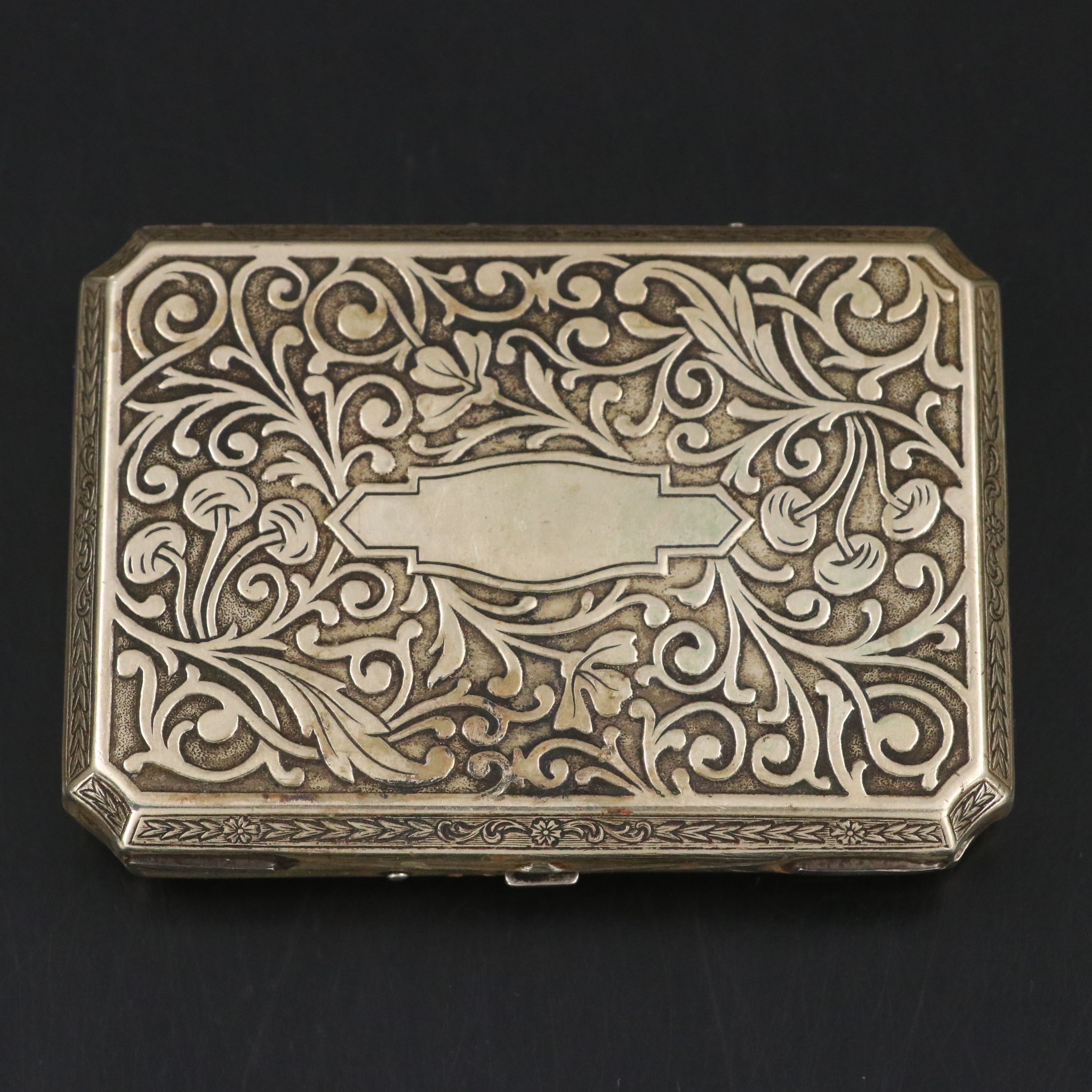 Victorian Style Repoussé Metal Hinged Box