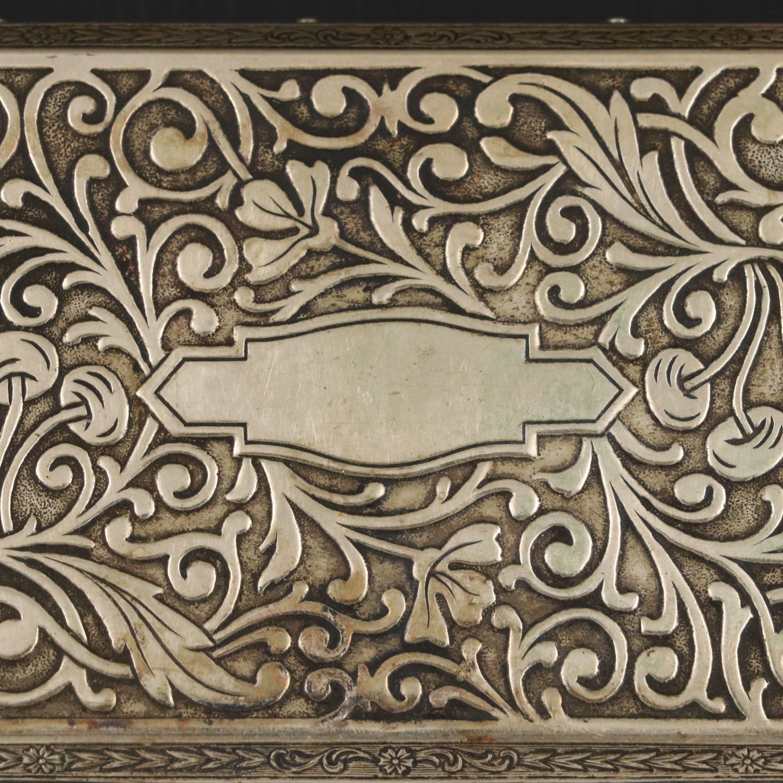 Victorian Style Repoussé Metal Hinged Box