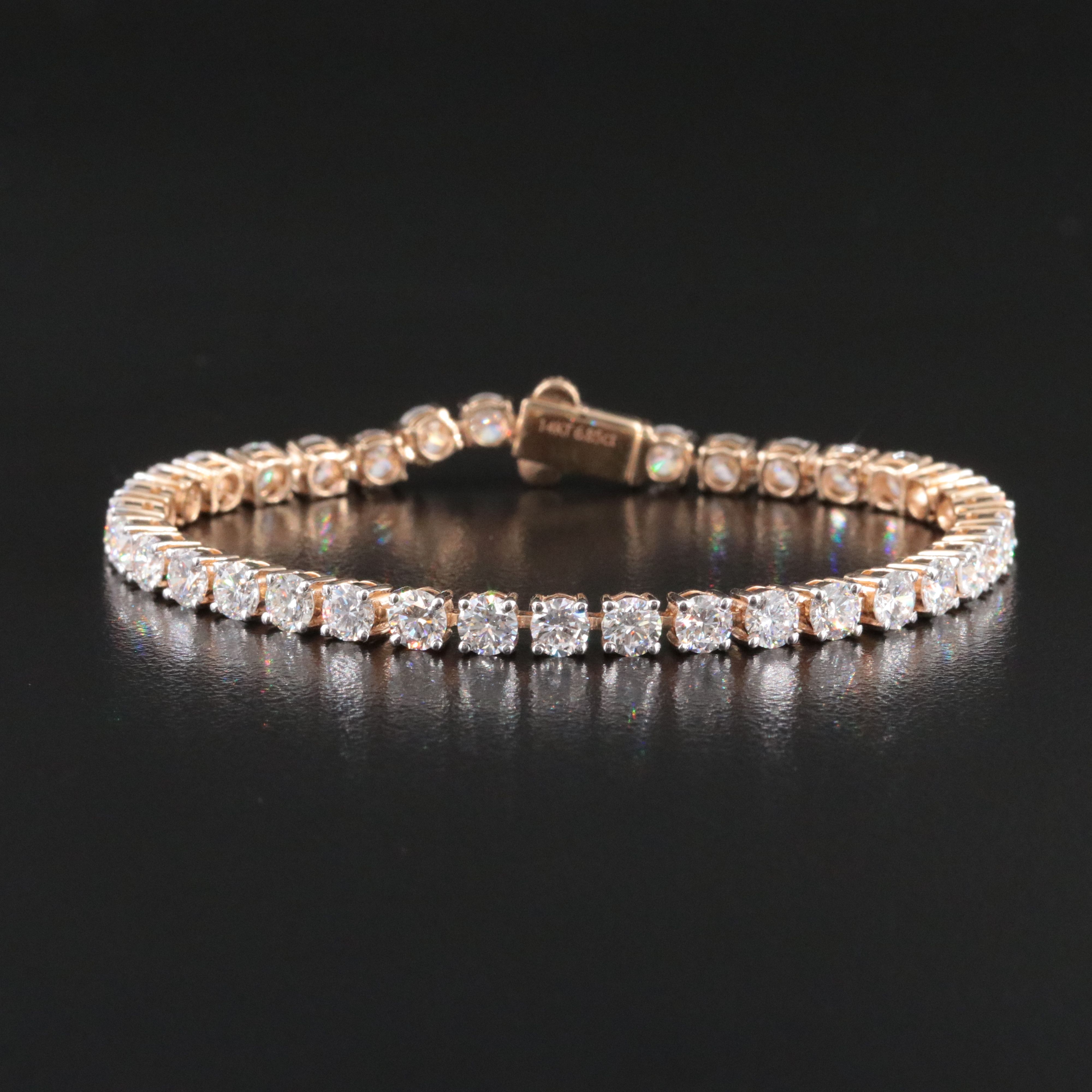 14K 6.85 CTW Lab Grown Diamond Line Bracelet