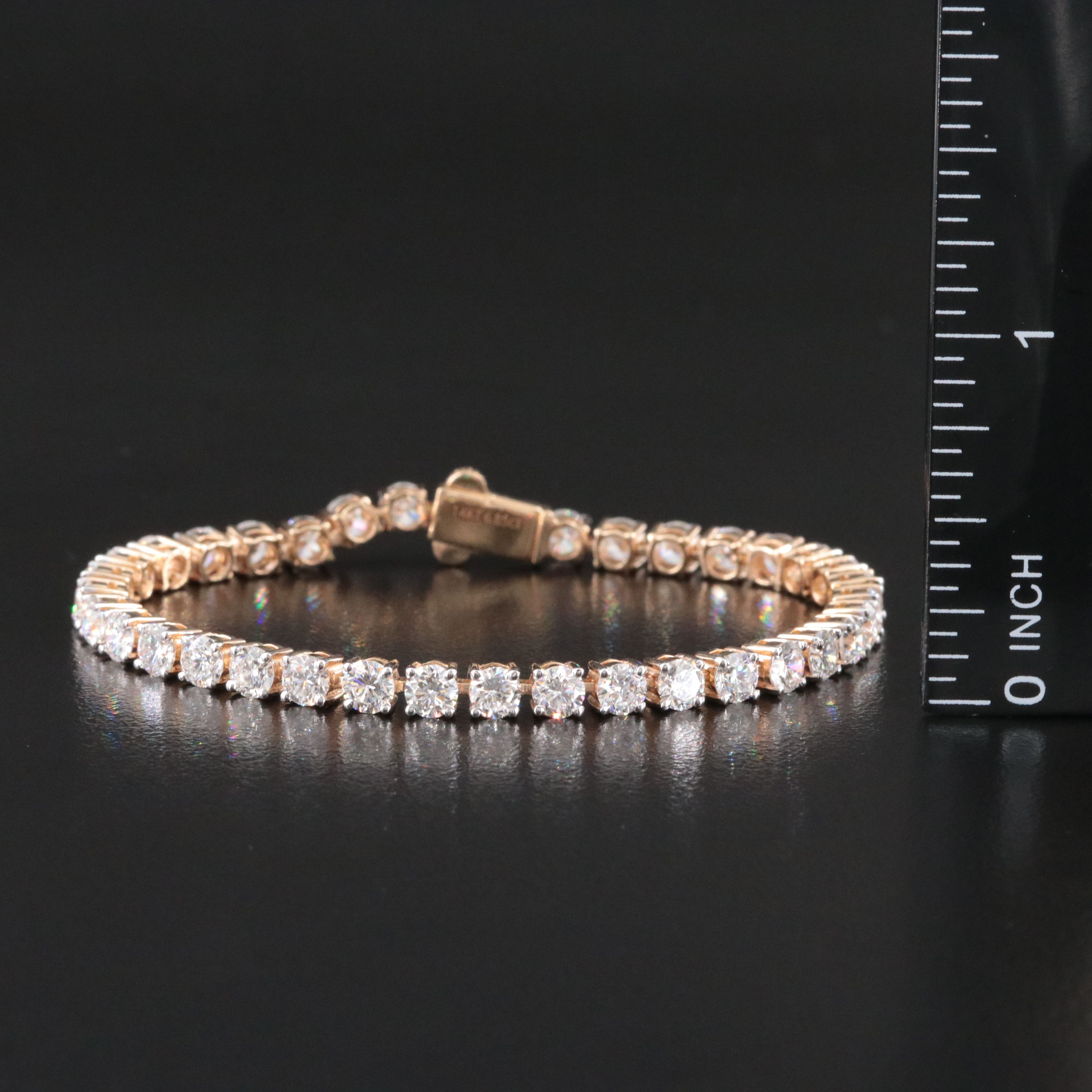 14K 6.85 CTW Lab Grown Diamond Line Bracelet