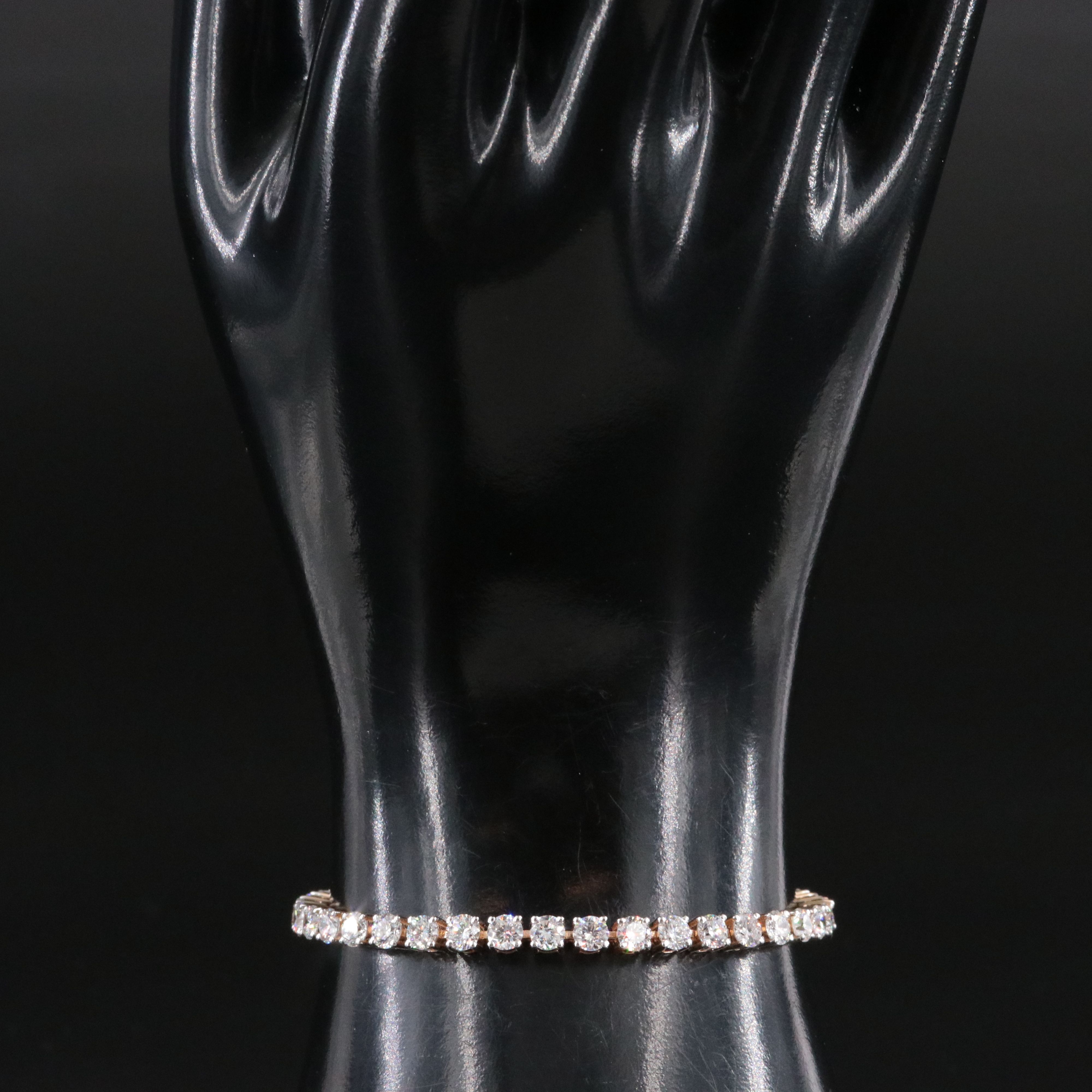 14K 6.85 CTW Lab Grown Diamond Line Bracelet