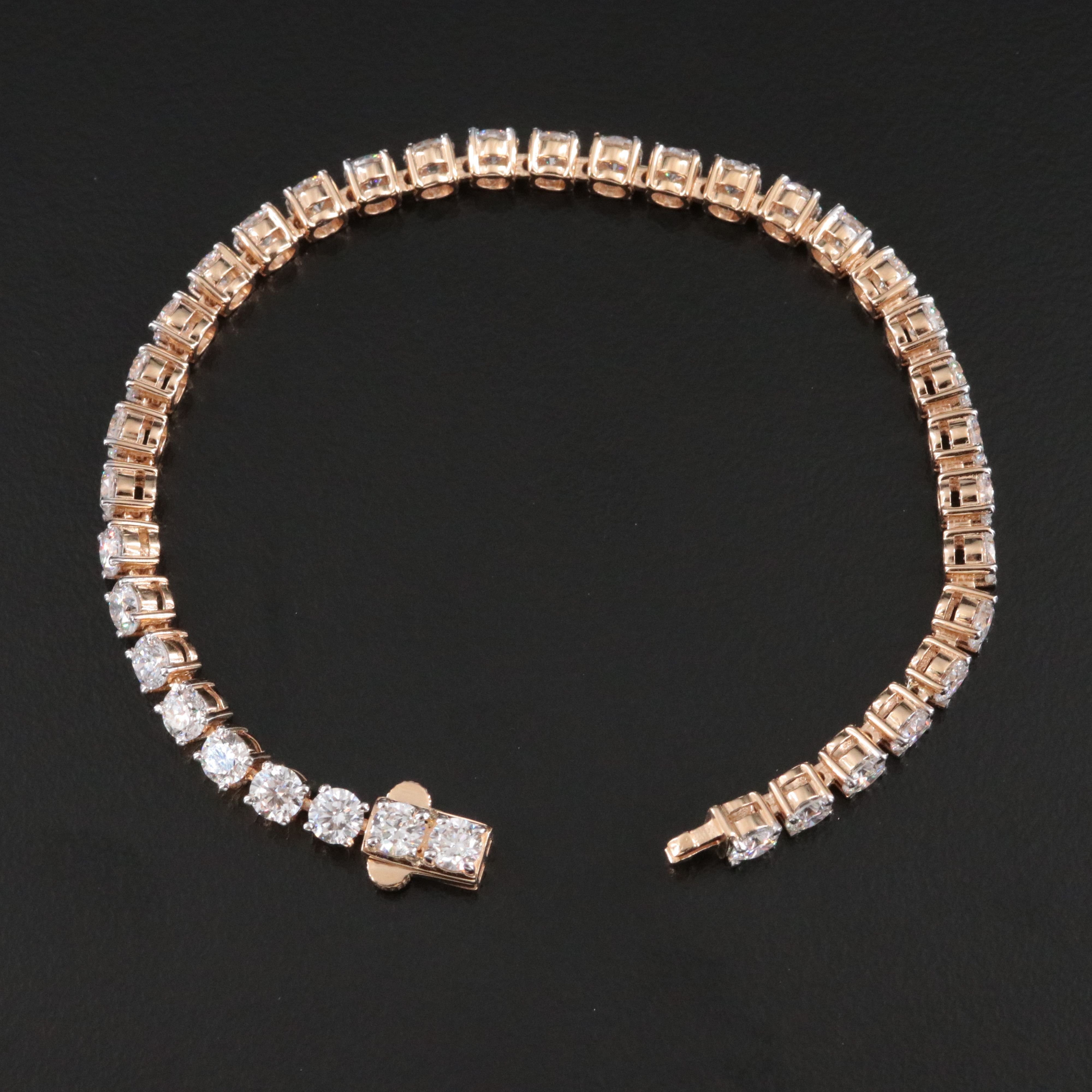 14K 6.85 CTW Lab Grown Diamond Line Bracelet