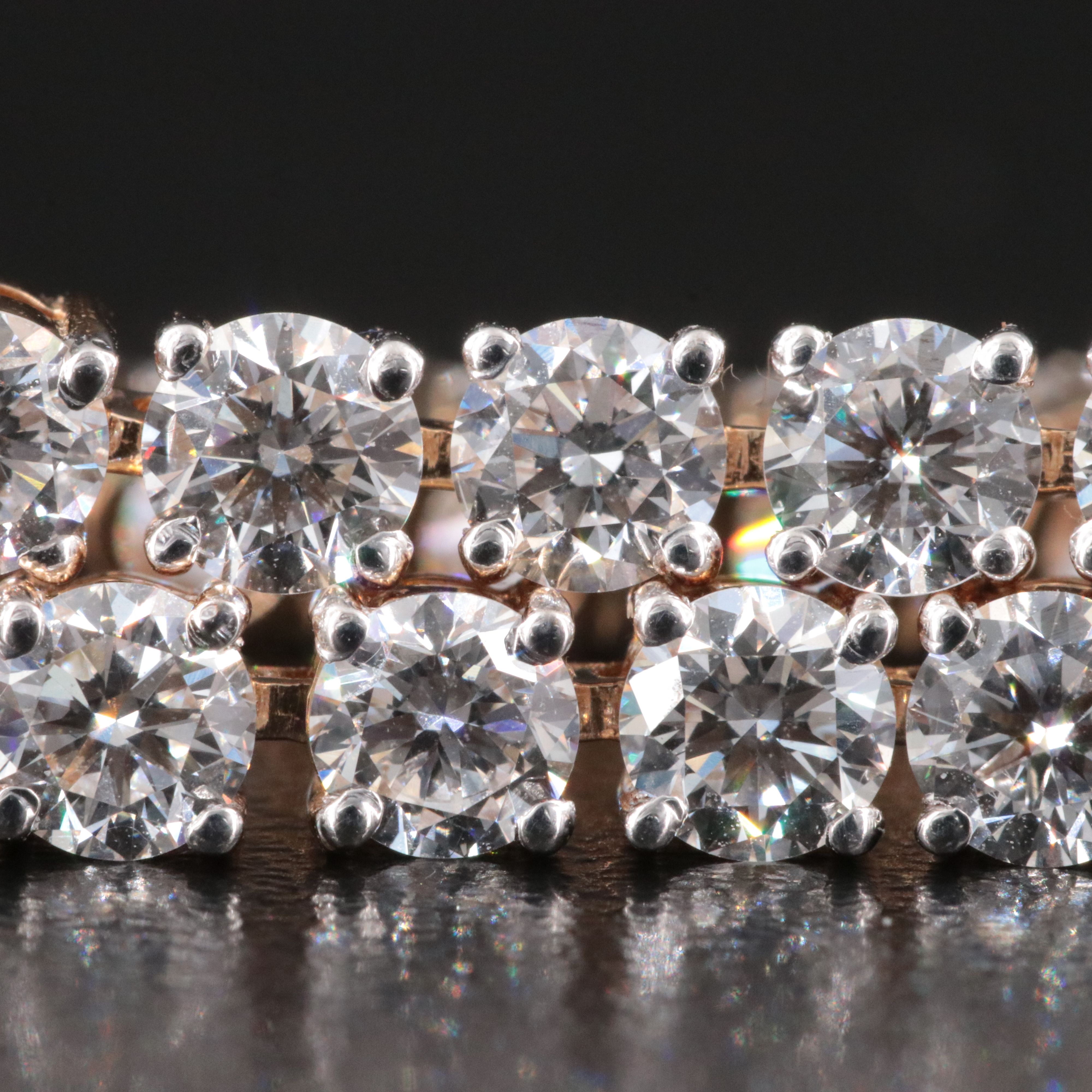 14K 6.85 CTW Lab Grown Diamond Line Bracelet