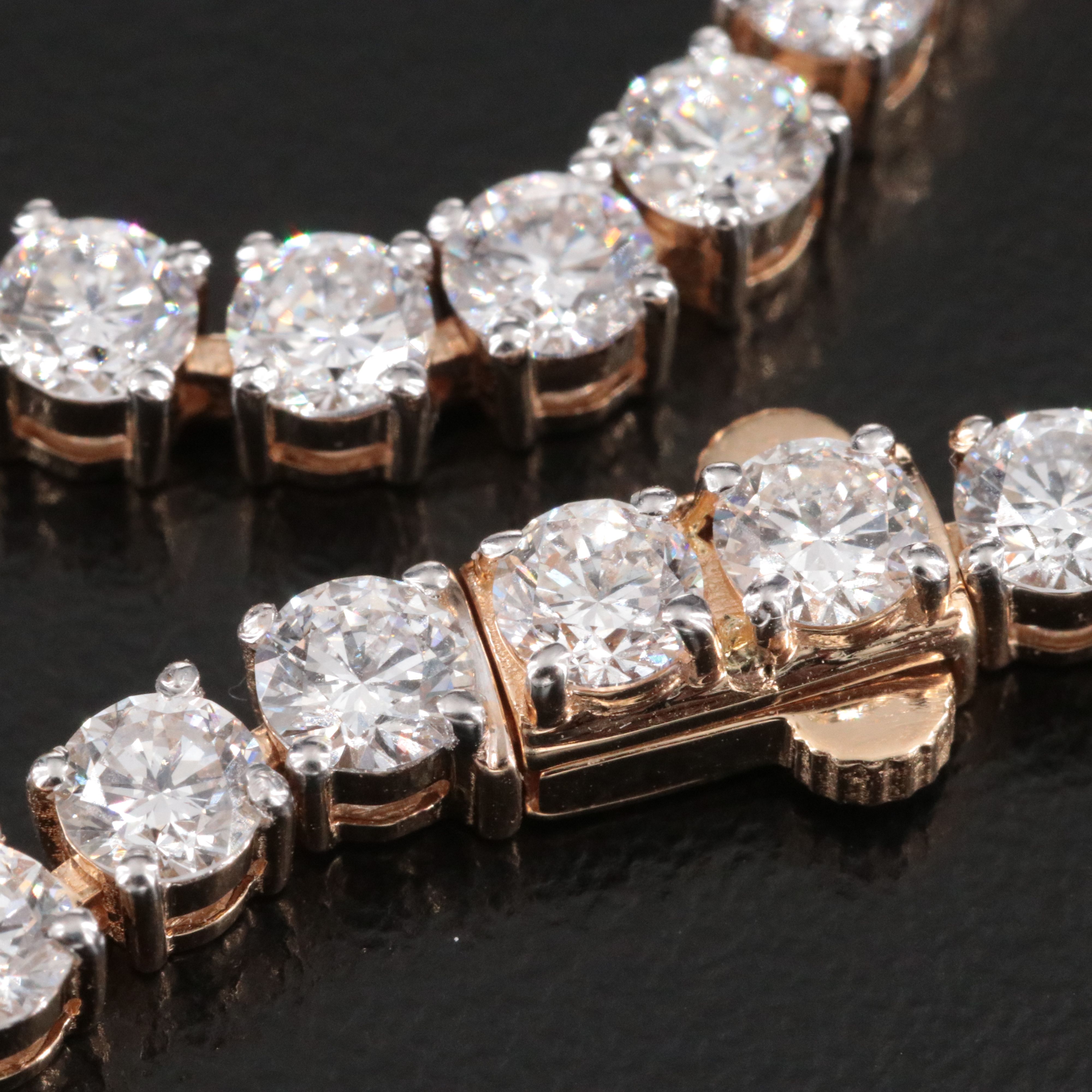14K 6.85 CTW Lab Grown Diamond Line Bracelet