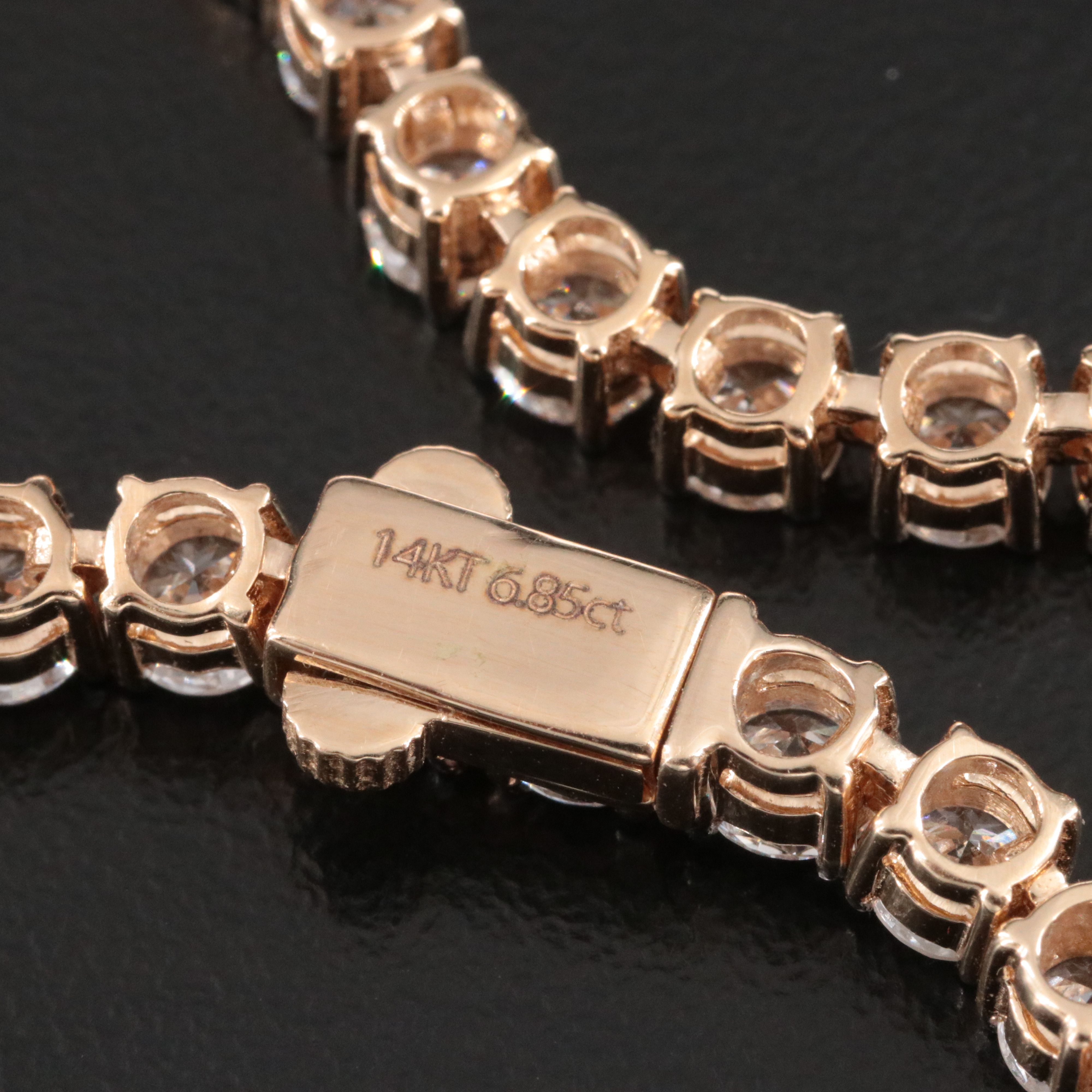 14K 6.85 CTW Lab Grown Diamond Line Bracelet