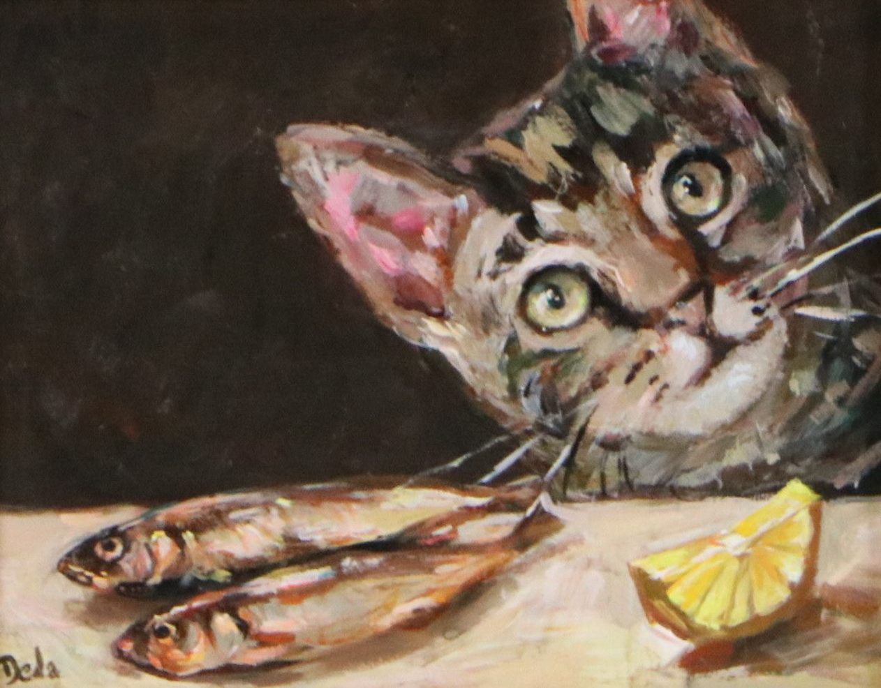 Adam Deda Oil Painting of Cat "The Busybody," 2026