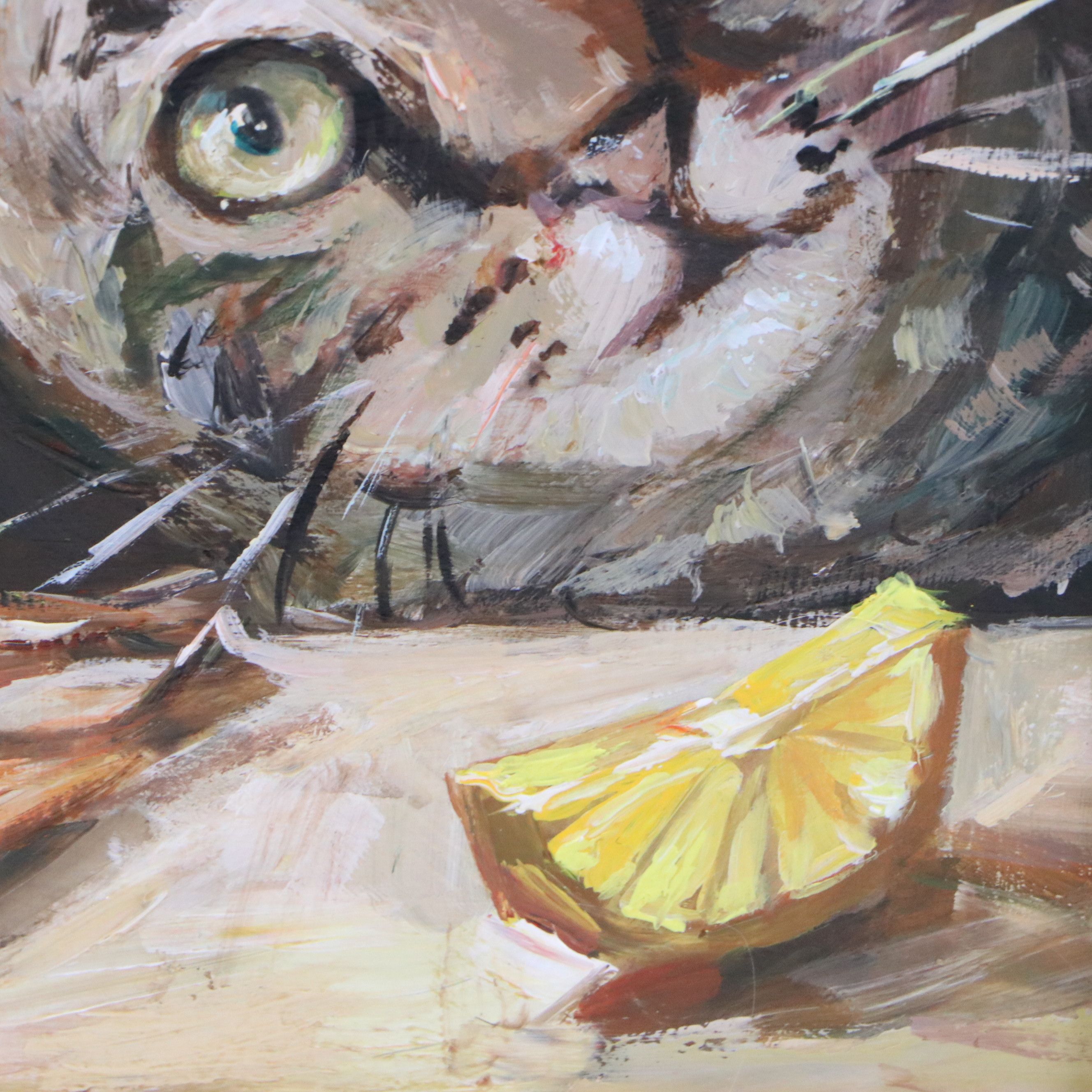 Adam Deda Oil Painting of Cat "The Busybody," 2026