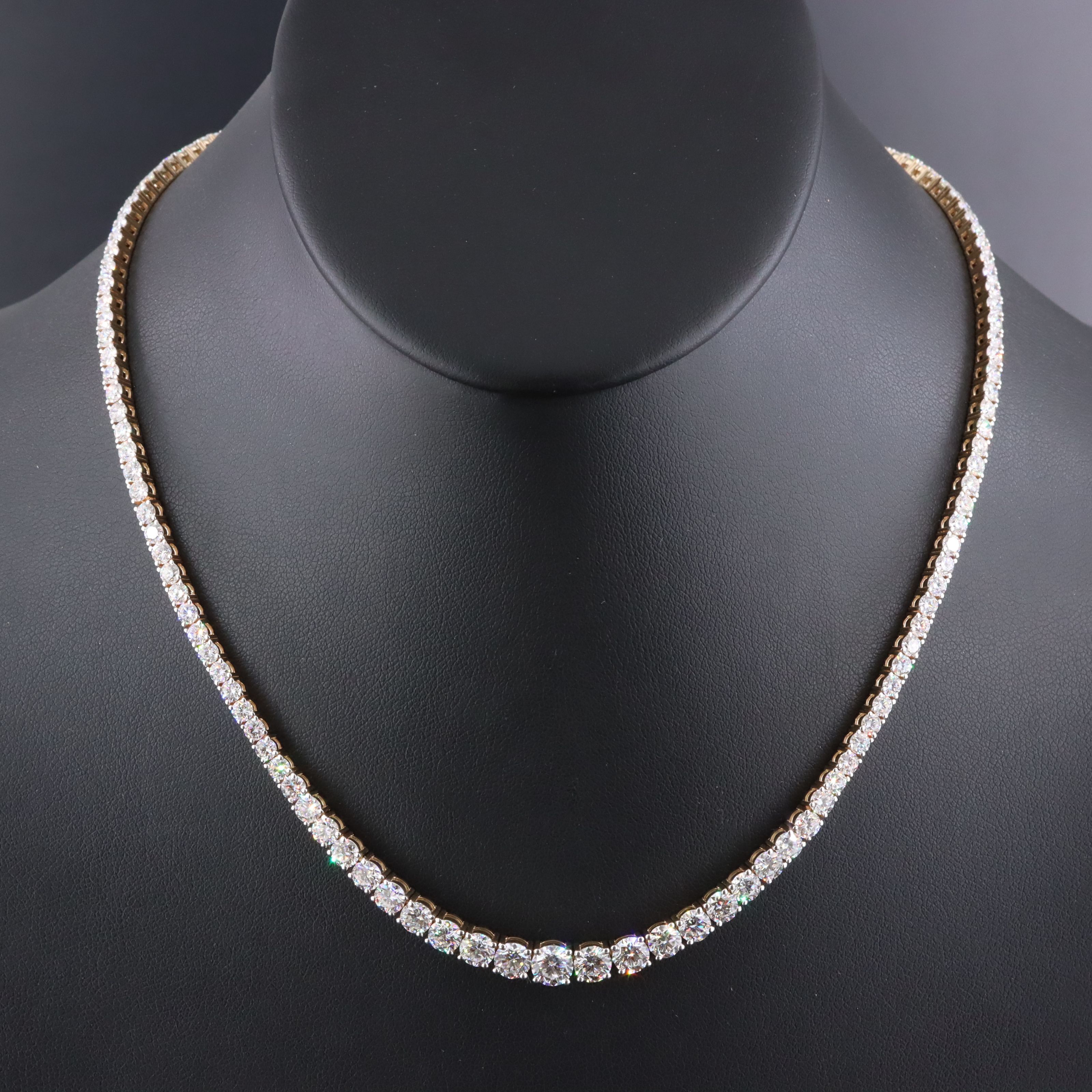14K 17.07 CTW Lab Grown Diamond Riviére Necklace