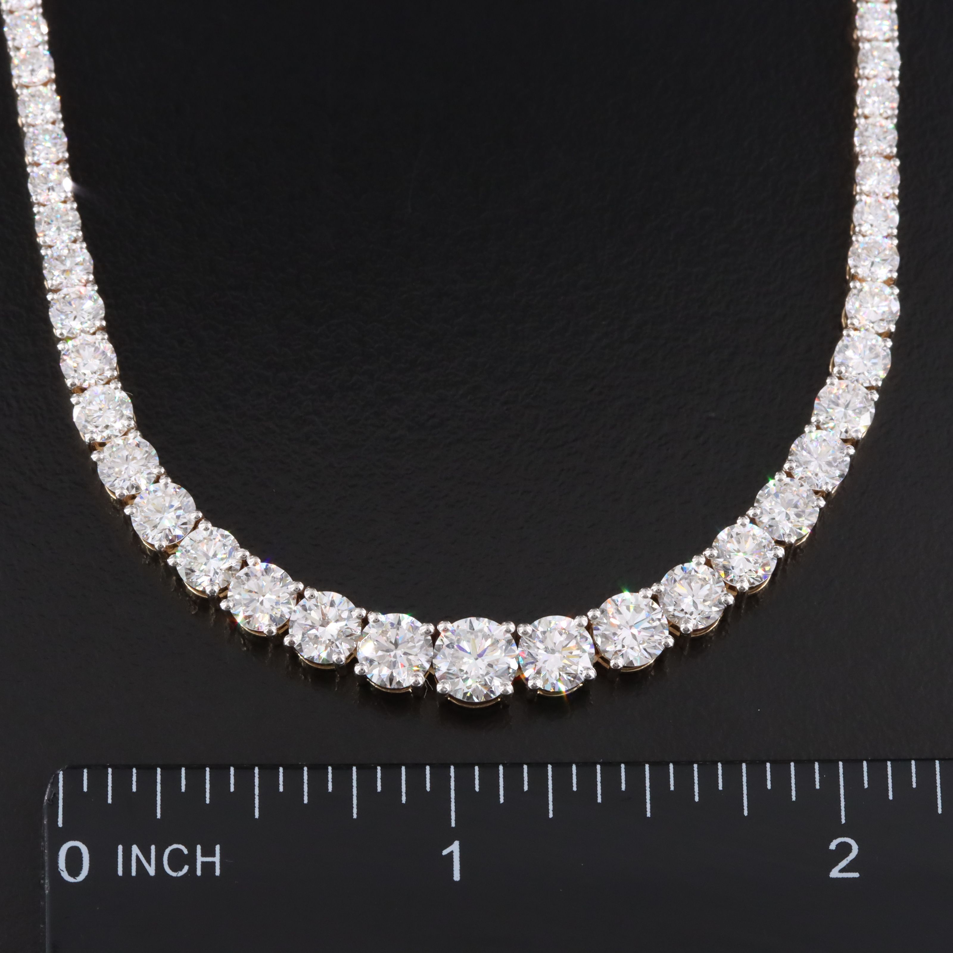 14K 17.07 CTW Lab Grown Diamond Riviére Necklace