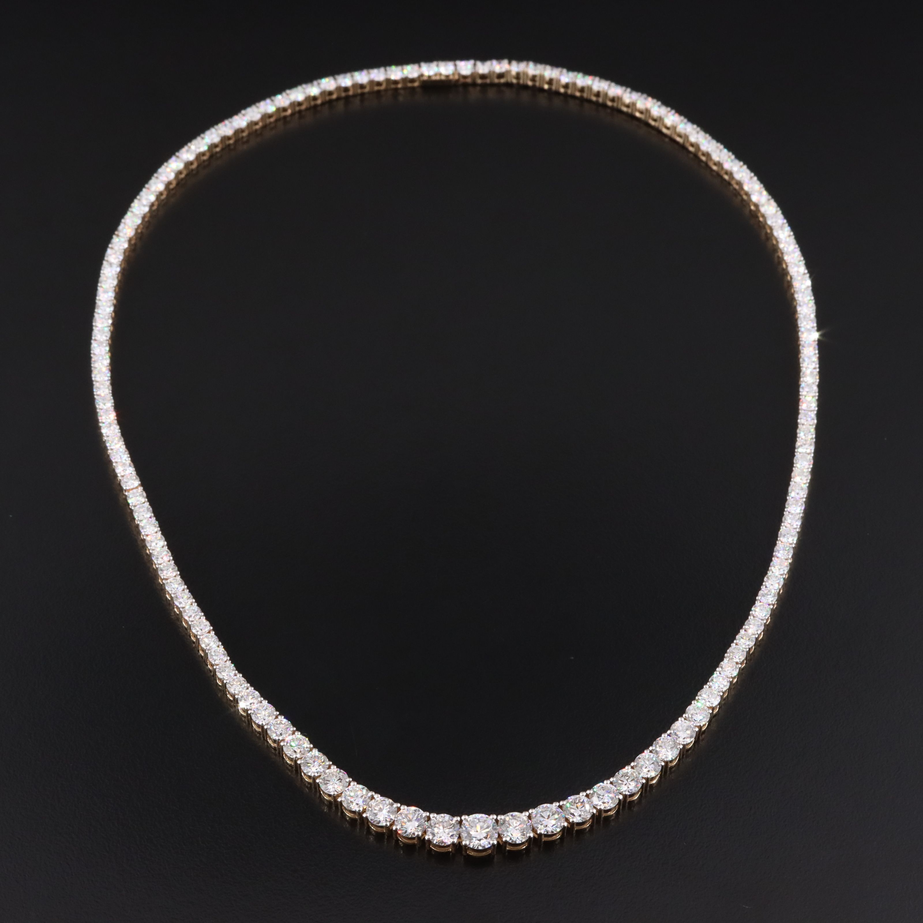 14K 17.07 CTW Lab Grown Diamond Riviére Necklace