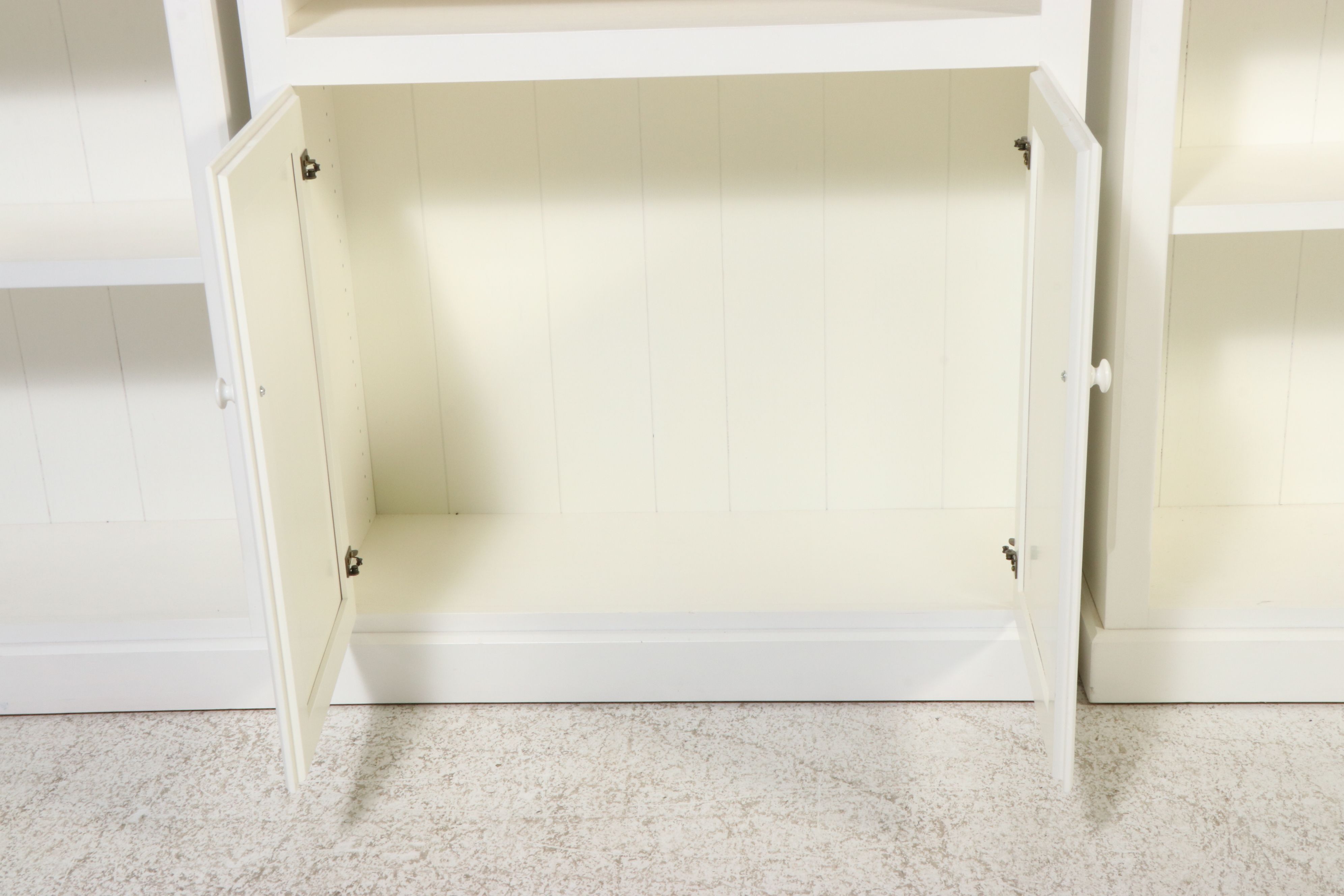 Contemporary Three-Piece Painted Modular Bookcase