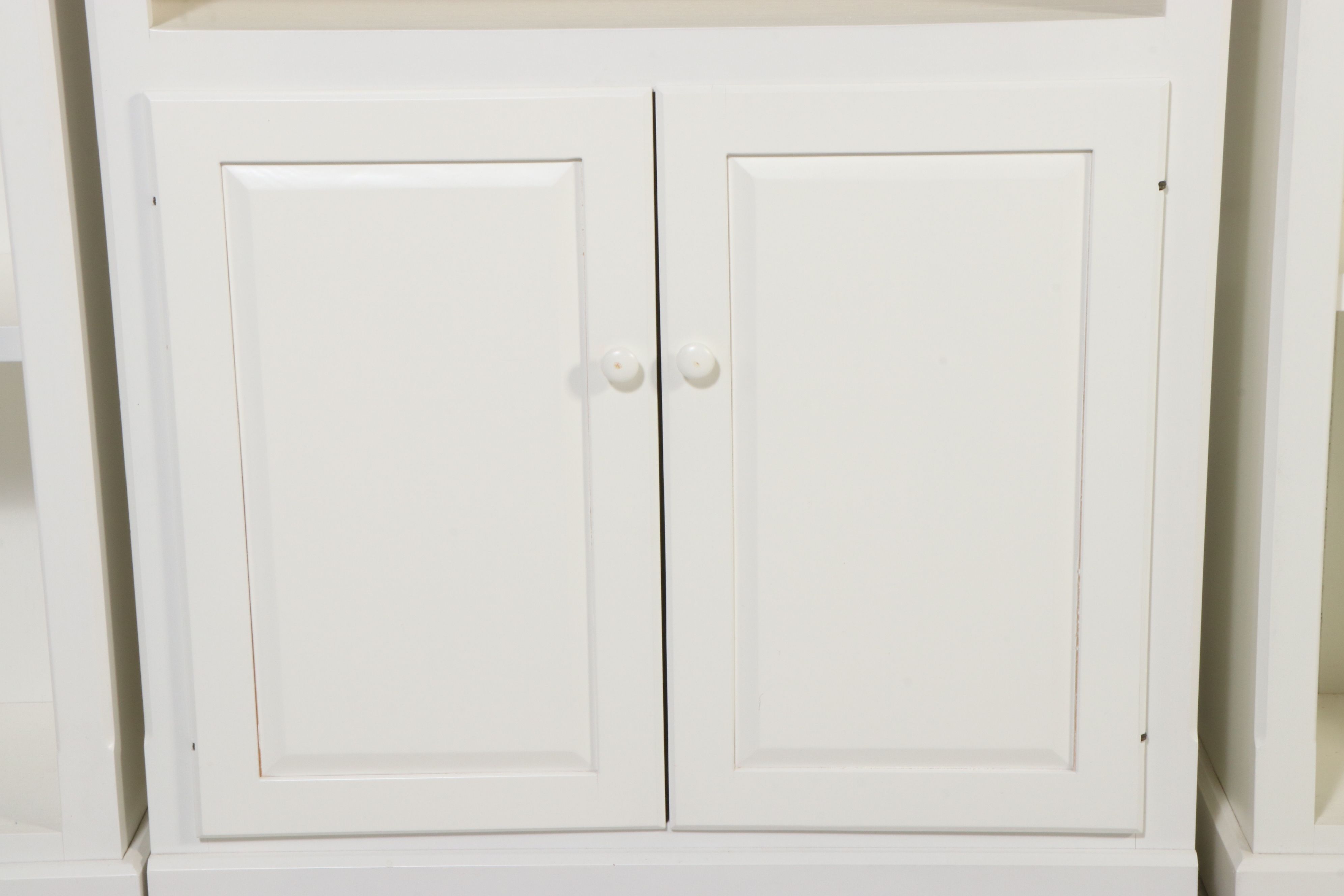 Contemporary Three-Piece Painted Modular Bookcase