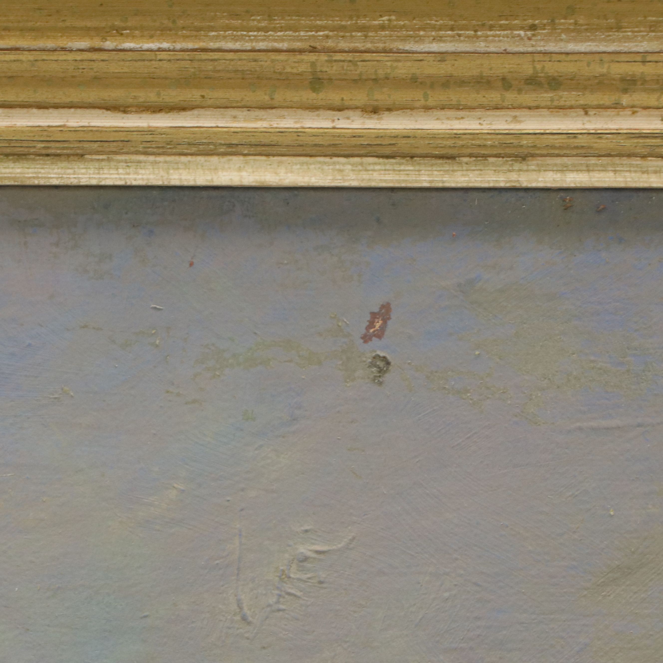 Endre Komaromi-Kacz Oil Painting of Campfire at Dusk, Early to Mid-20th Century