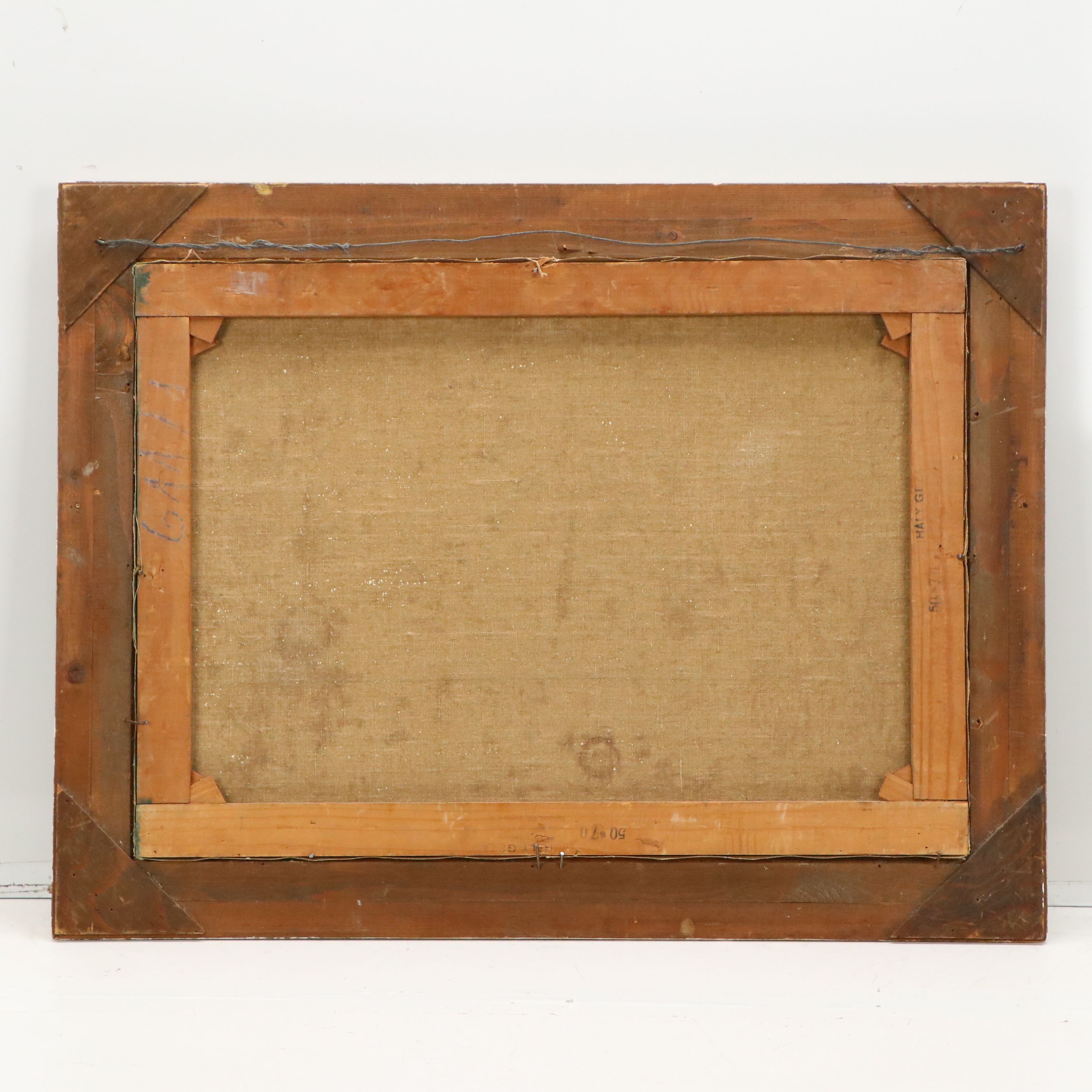 Endre Komaromi-Kacz Oil Painting of Campfire at Dusk, Early to Mid-20th Century