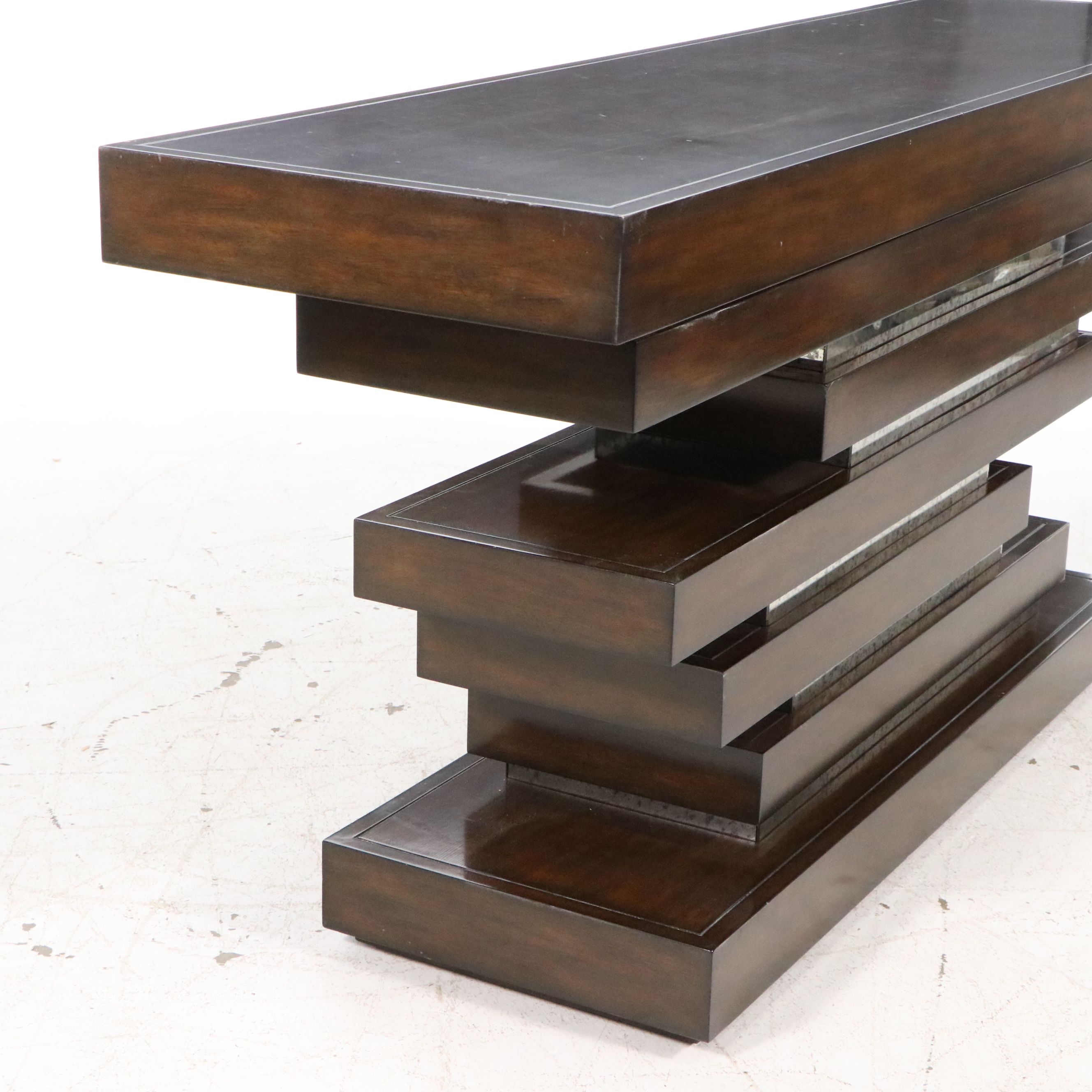 Contemporary Modern Tiered Console Table