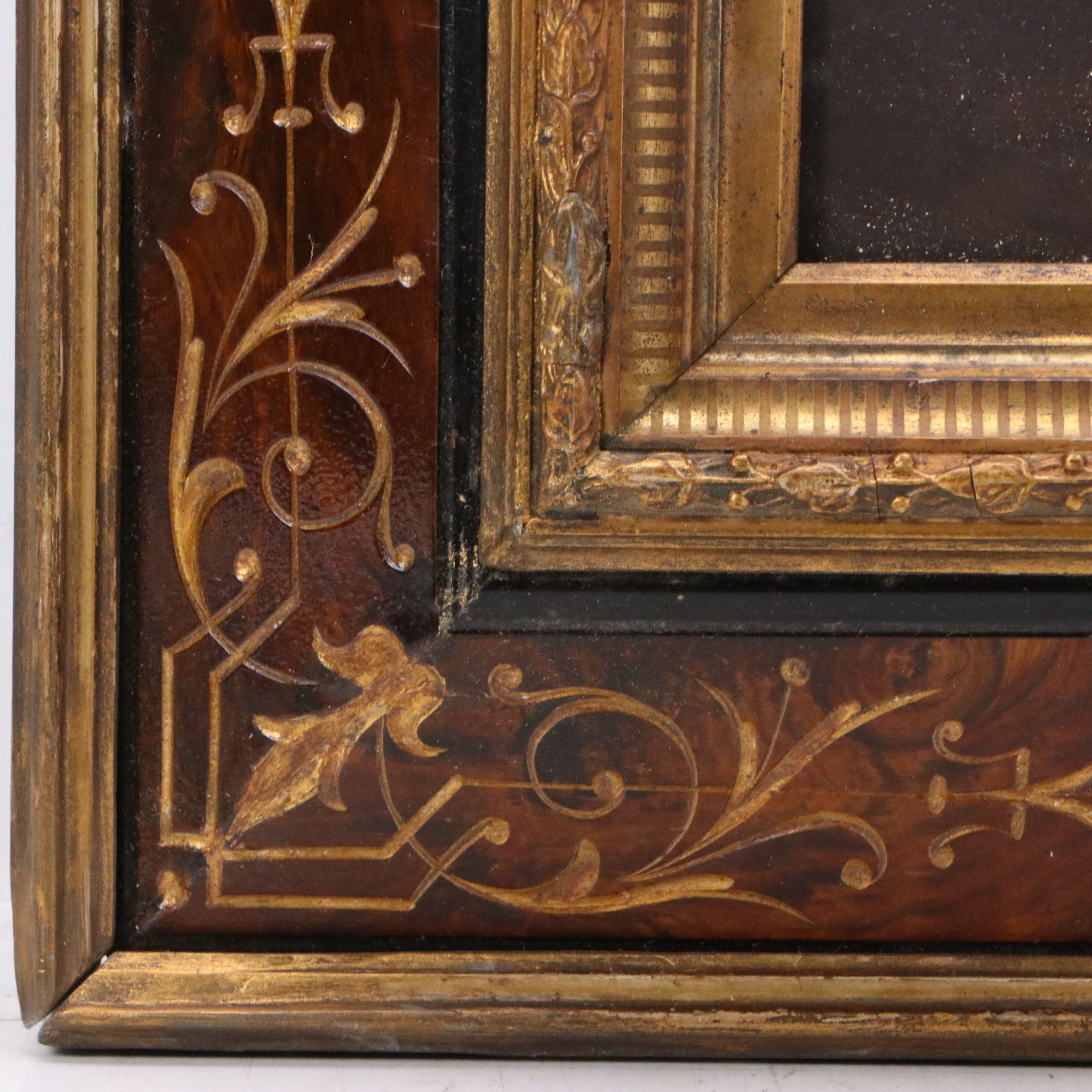 Alice Murphy Chalk Pastel Drawing of Farm Scene with Geese, 1903