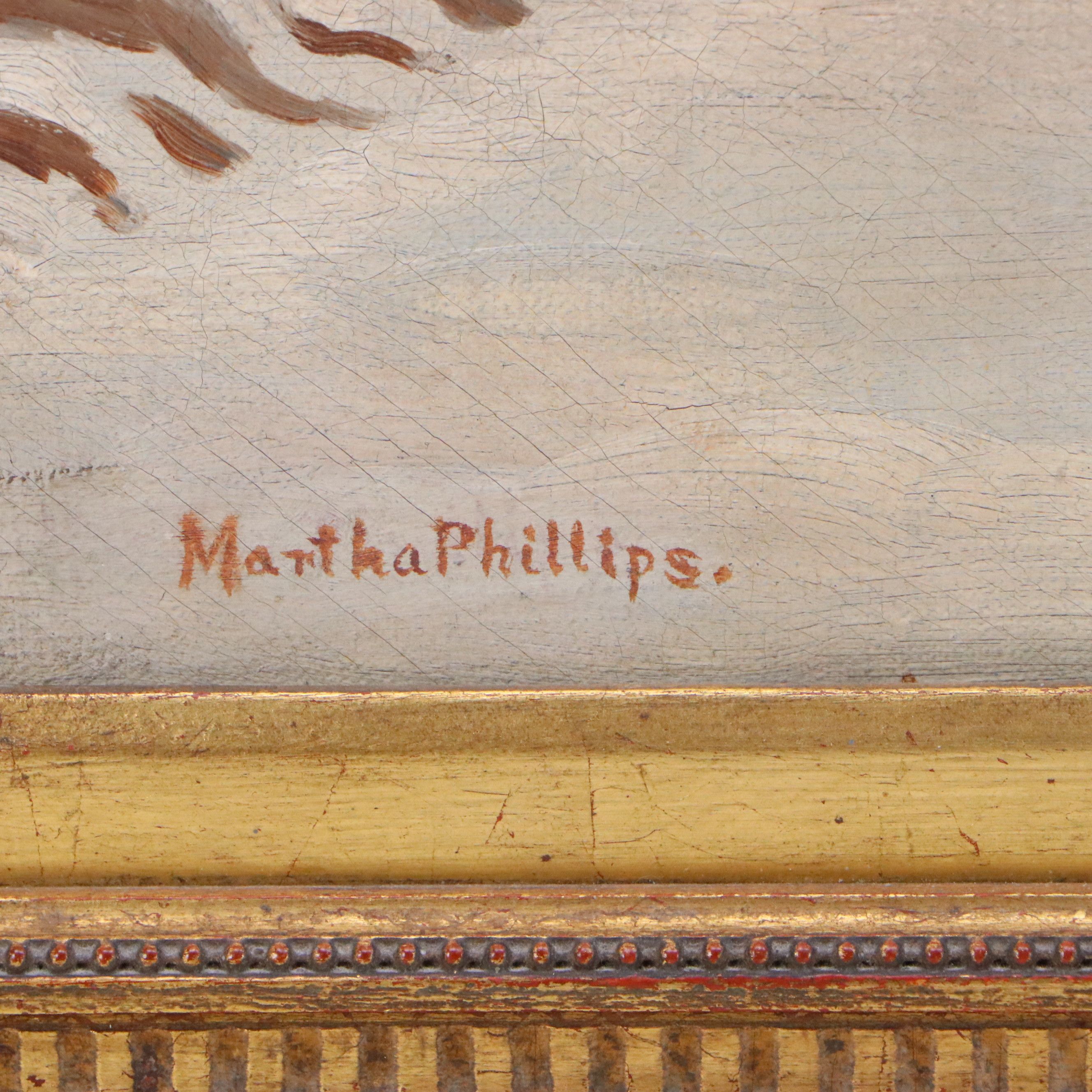 Martha Phillips Floral Still Life Oil Painting, Circa Mid-20th Century