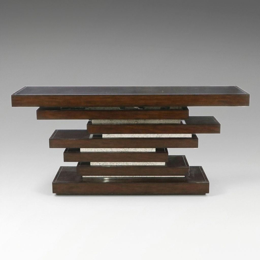 Contemporary Modern Tiered Console Table