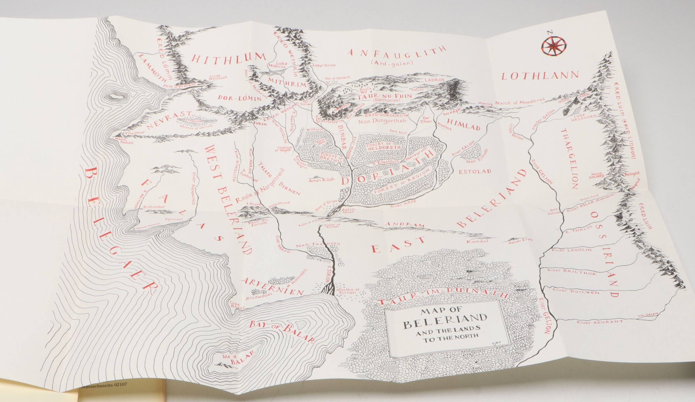 First American Edition "The Silmarillion" by J. R. R. Tolkien with Map, 1977