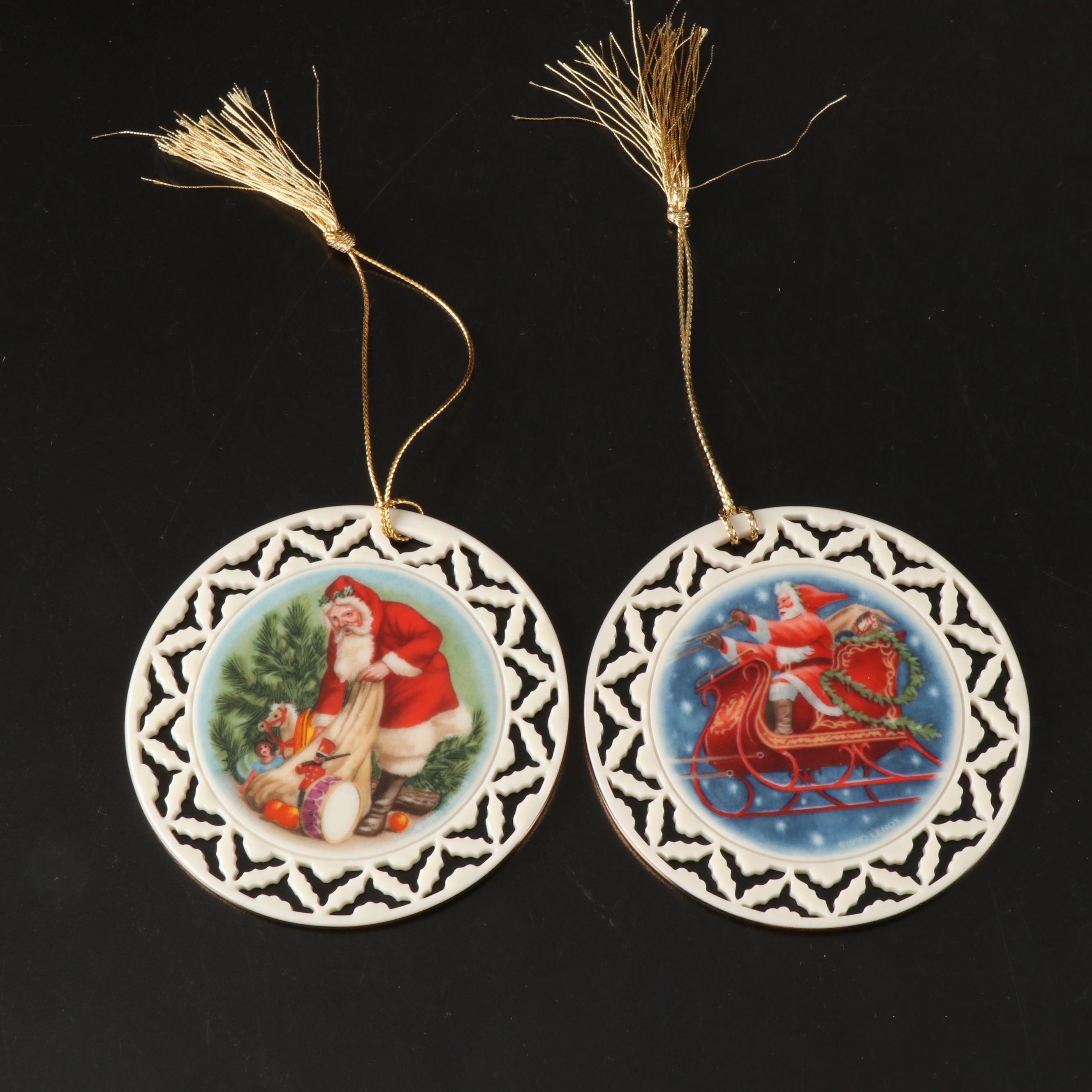 Lenox "Florentine & Pearl" Spire Ornament with More Porcelain Ornaments