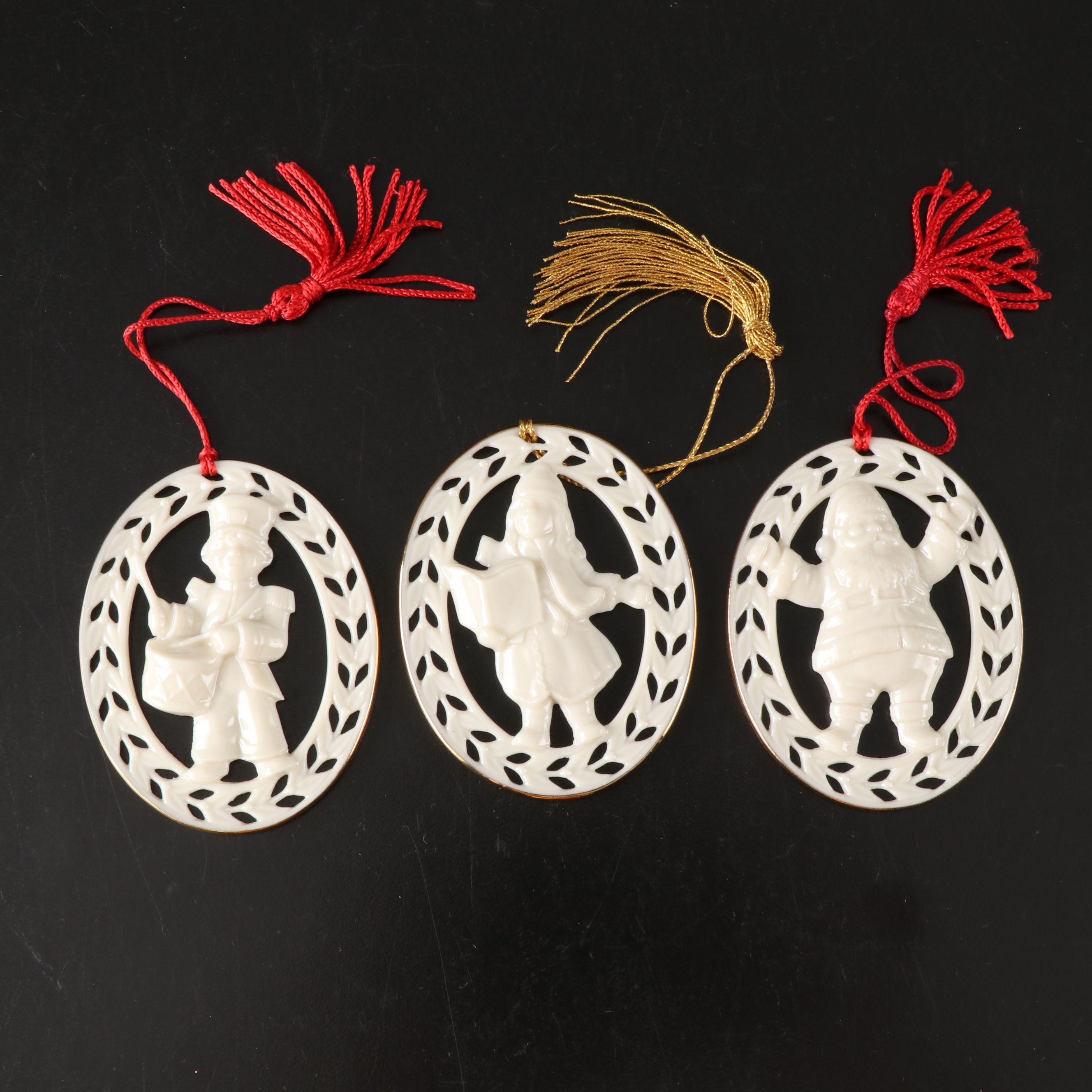 Lenox "Florentine & Pearl" Spire Ornament with More Porcelain Ornaments