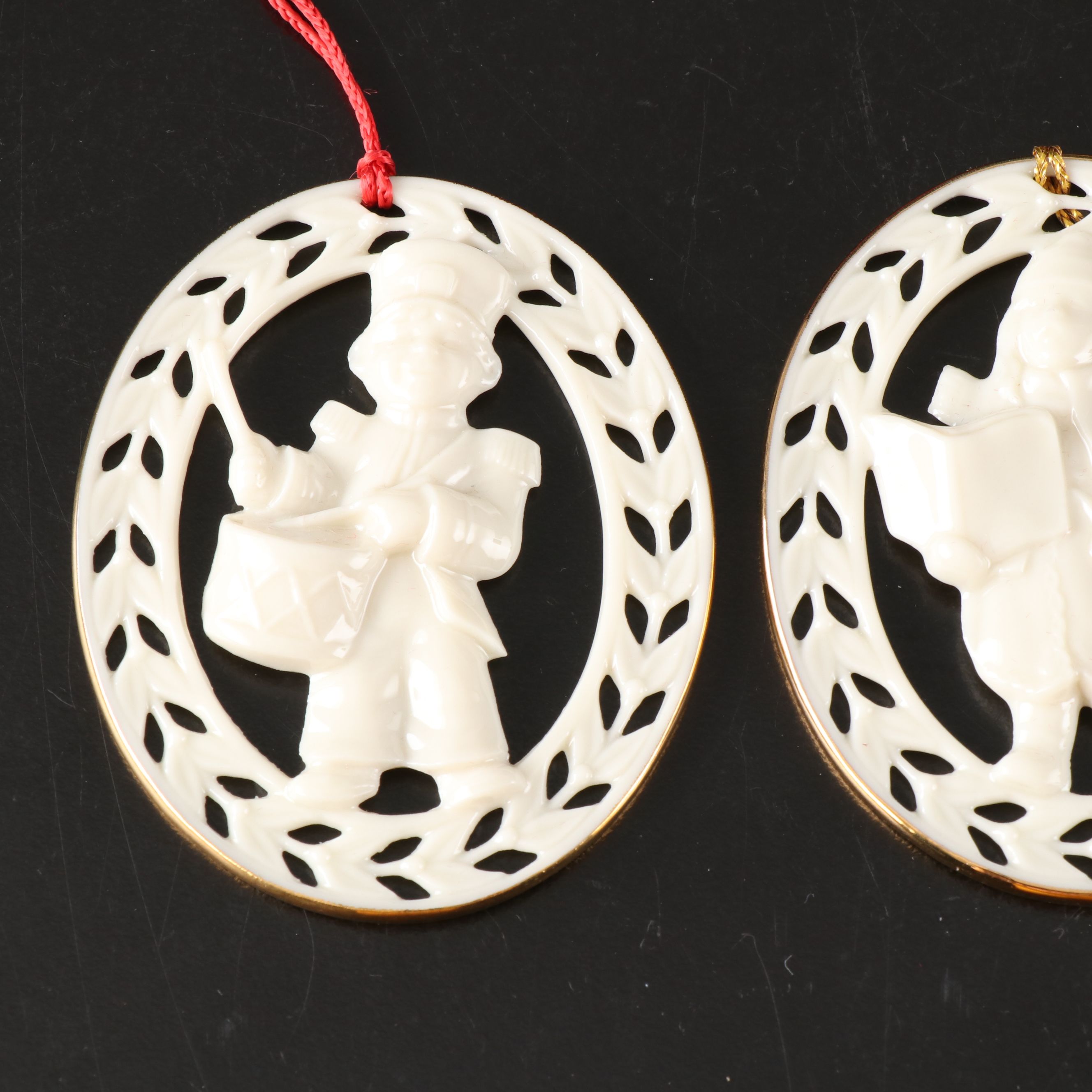 Lenox "Florentine & Pearl" Spire Ornament with More Porcelain Ornaments