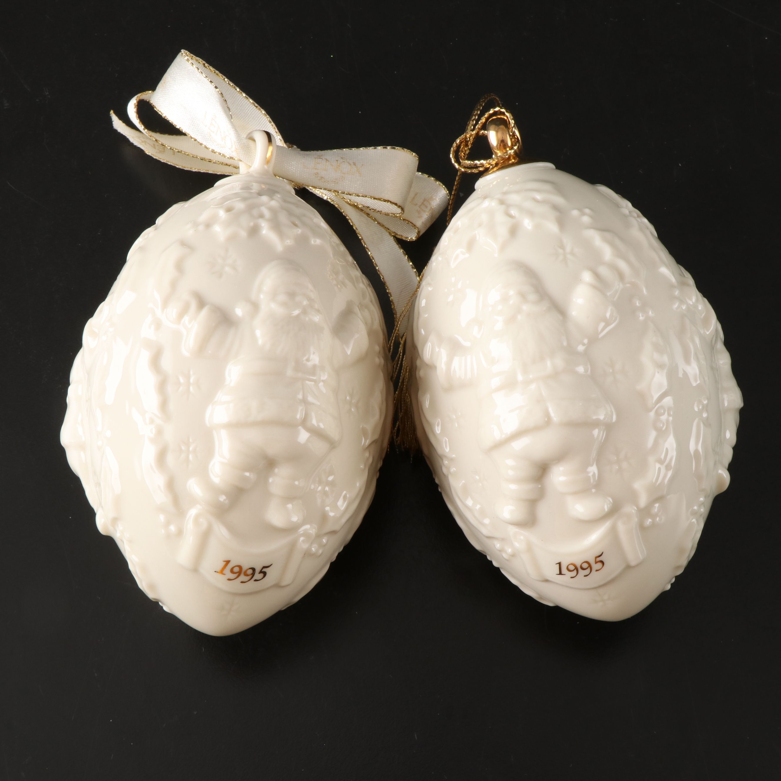 Lenox "Florentine & Pearl" Spire Ornament with More Porcelain Ornaments