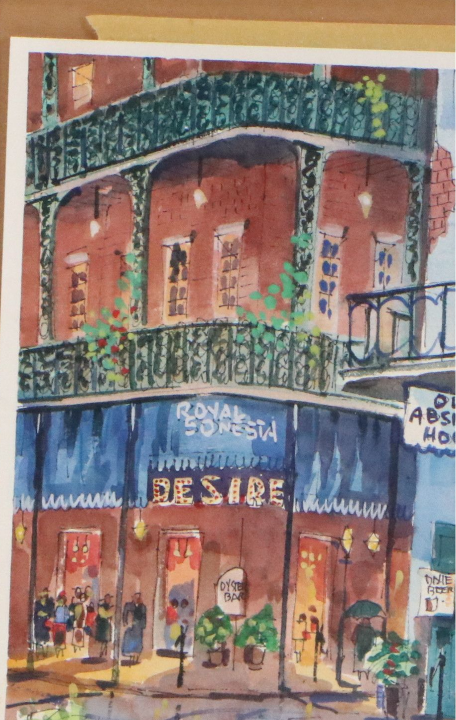 Pair of John McCann Watercolor Paintings of Street Scenes, Late 20th Century