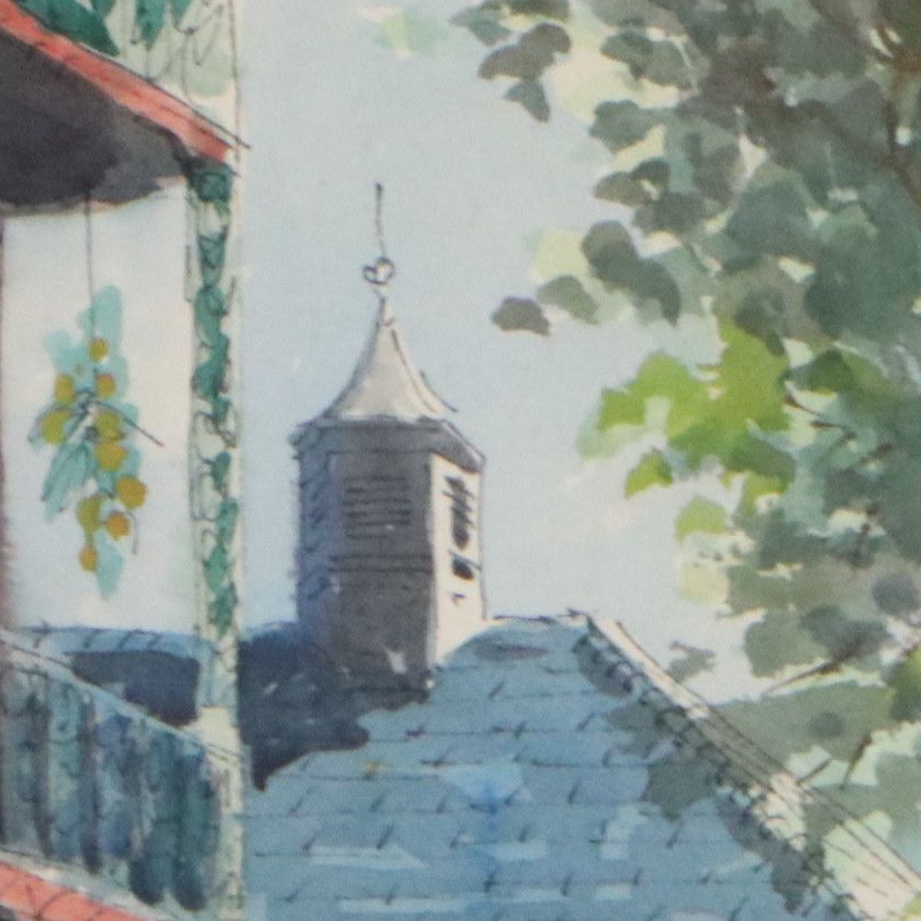 Pair of John McCann Watercolor Paintings of Street Scenes, Late 20th Century
