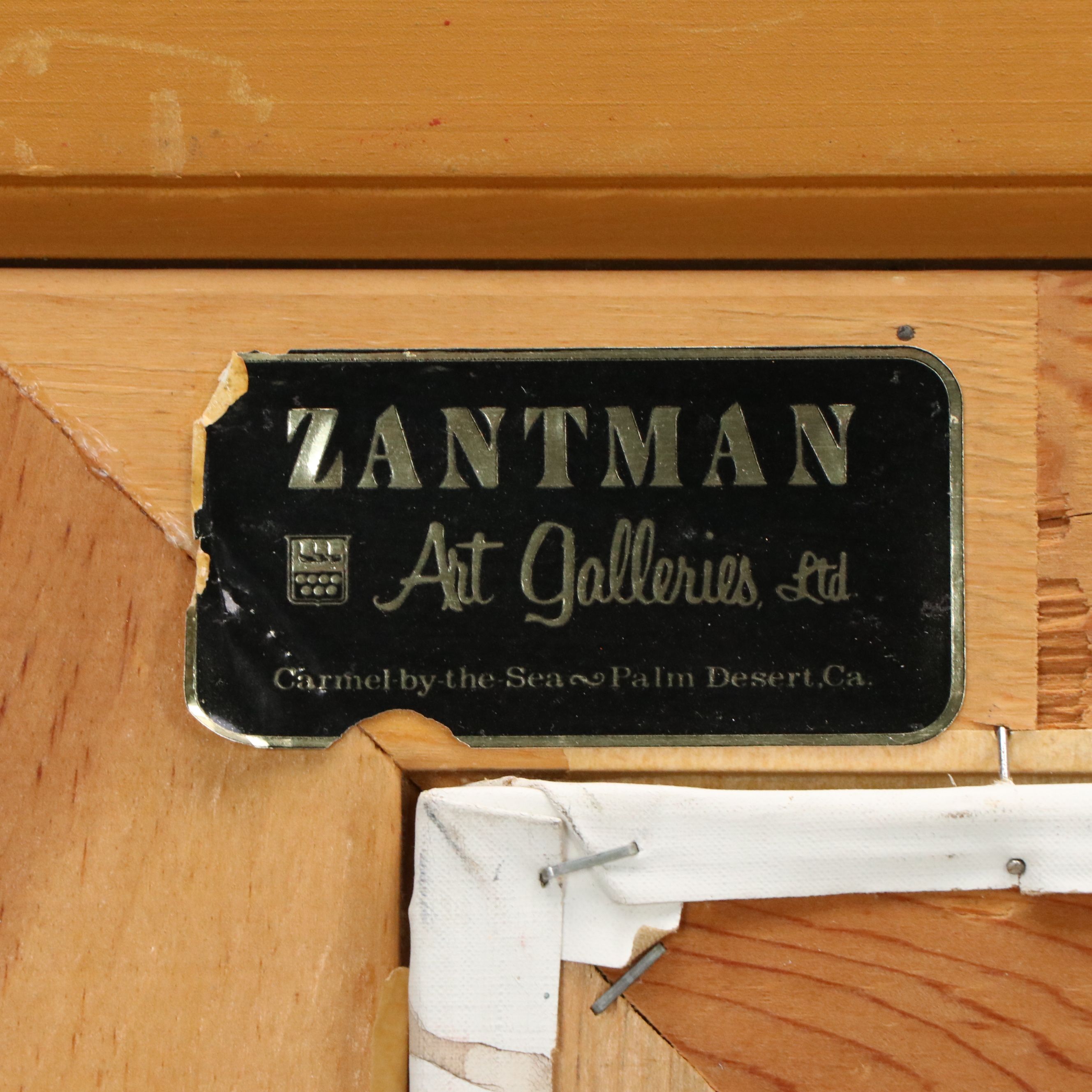 Georges Damin Oil Painting "L'Île Barbre," Late 20th Century