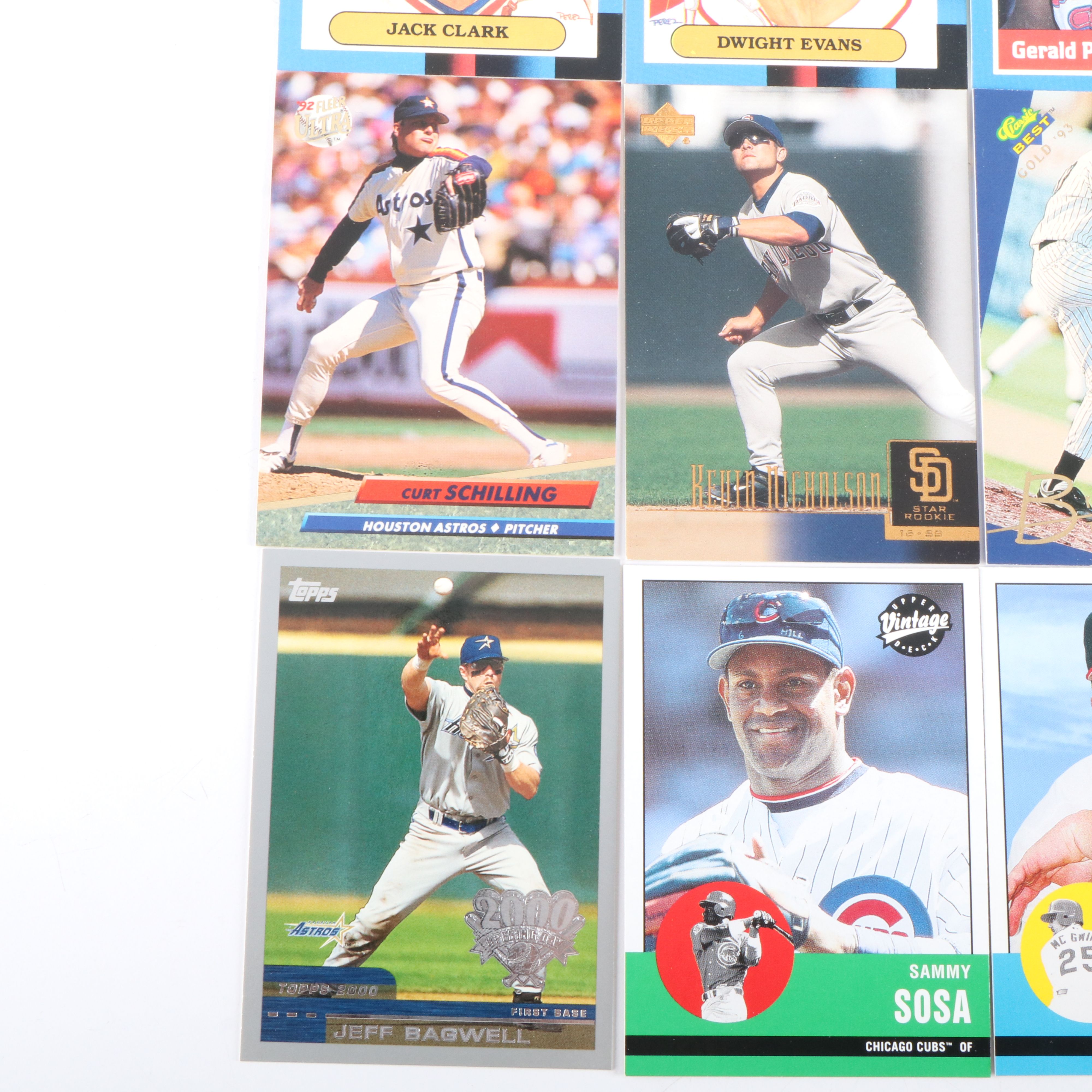 Six Boxes of Baseball Cards, 1980s to 2000s, Approximately 4,400 Cards Total