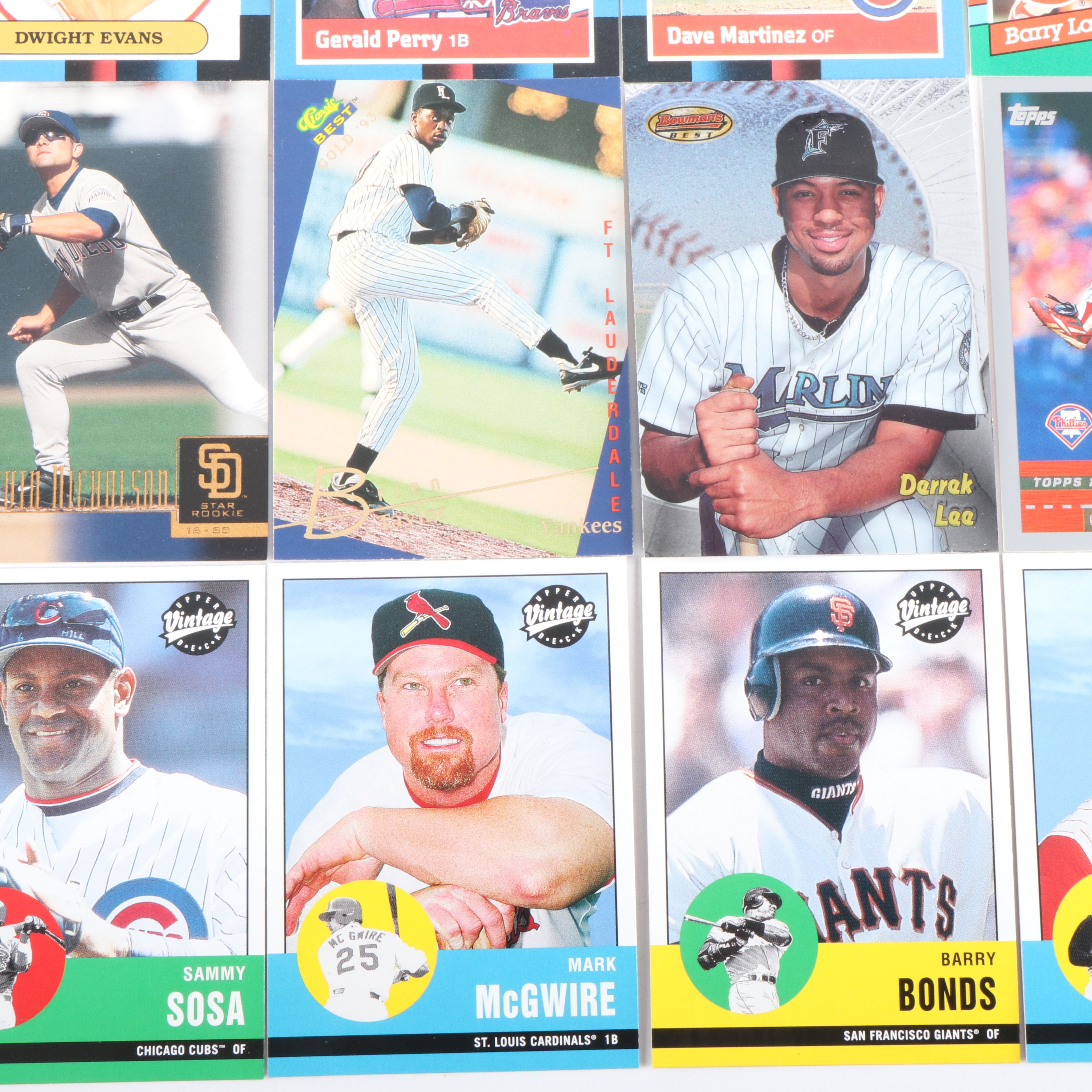 Six Boxes of Baseball Cards, 1980s to 2000s, Approximately 4,400 Cards Total