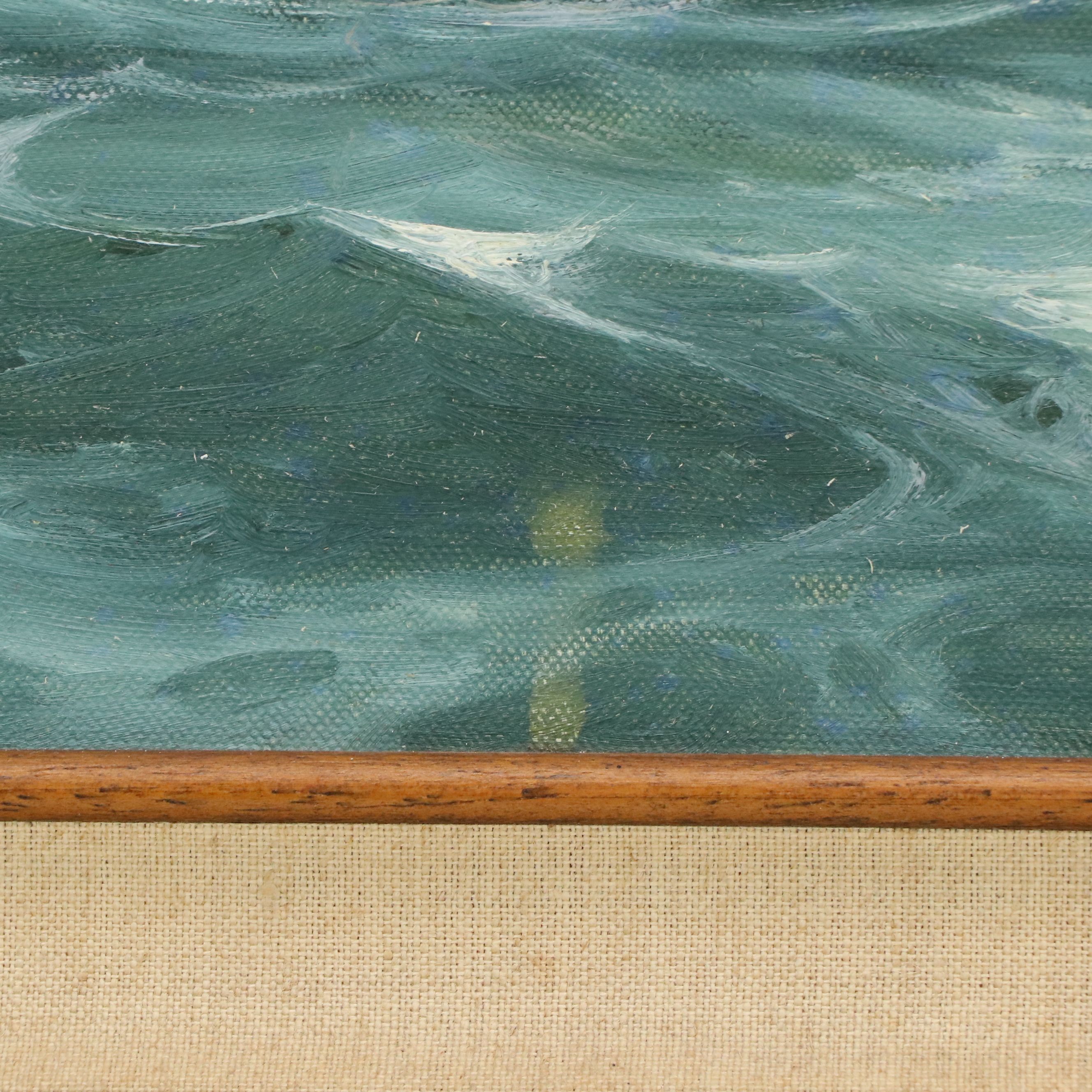 Robert P. Wheeler Oil Painting Clipper Ship at Sea, Early 20th Century