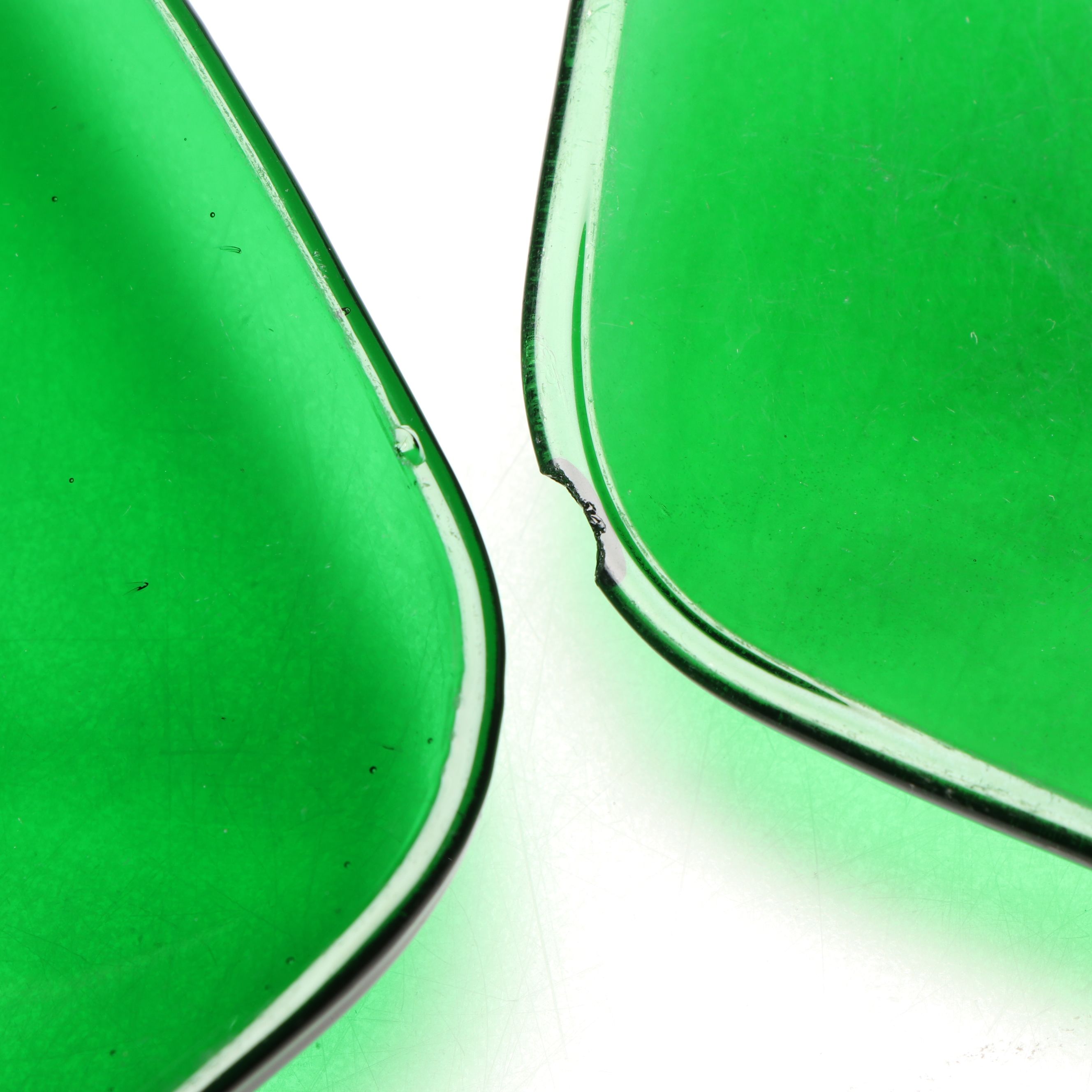 Anchor Hocking "Charm" Glass Dinnerware with Green Vereco Cups