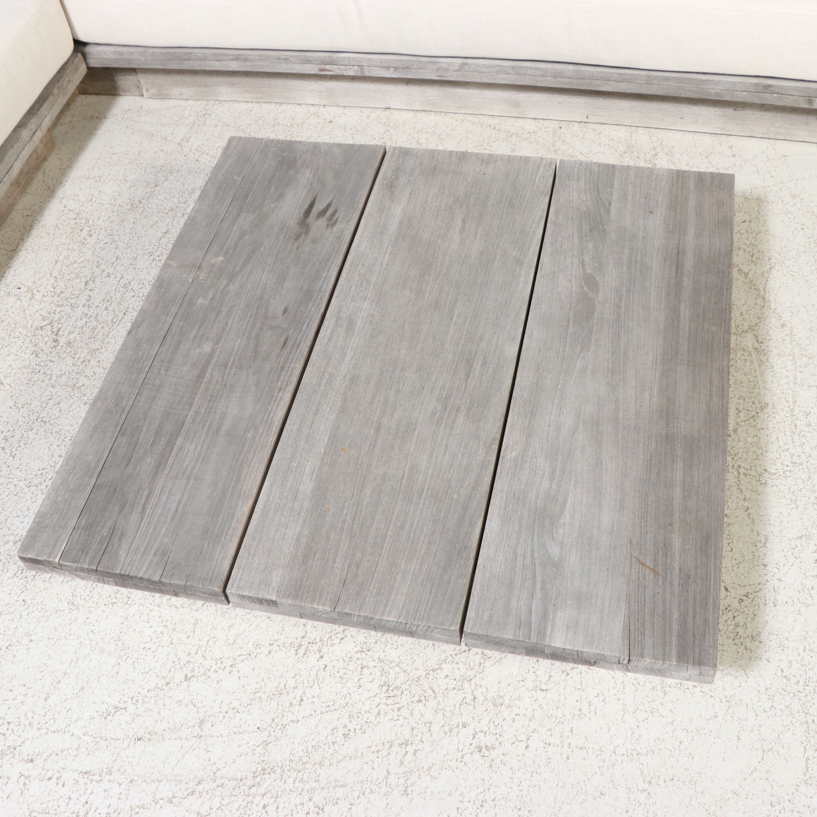 Restoration Hardware "Menorca" Teak Sectional Sofa and Coffee Table