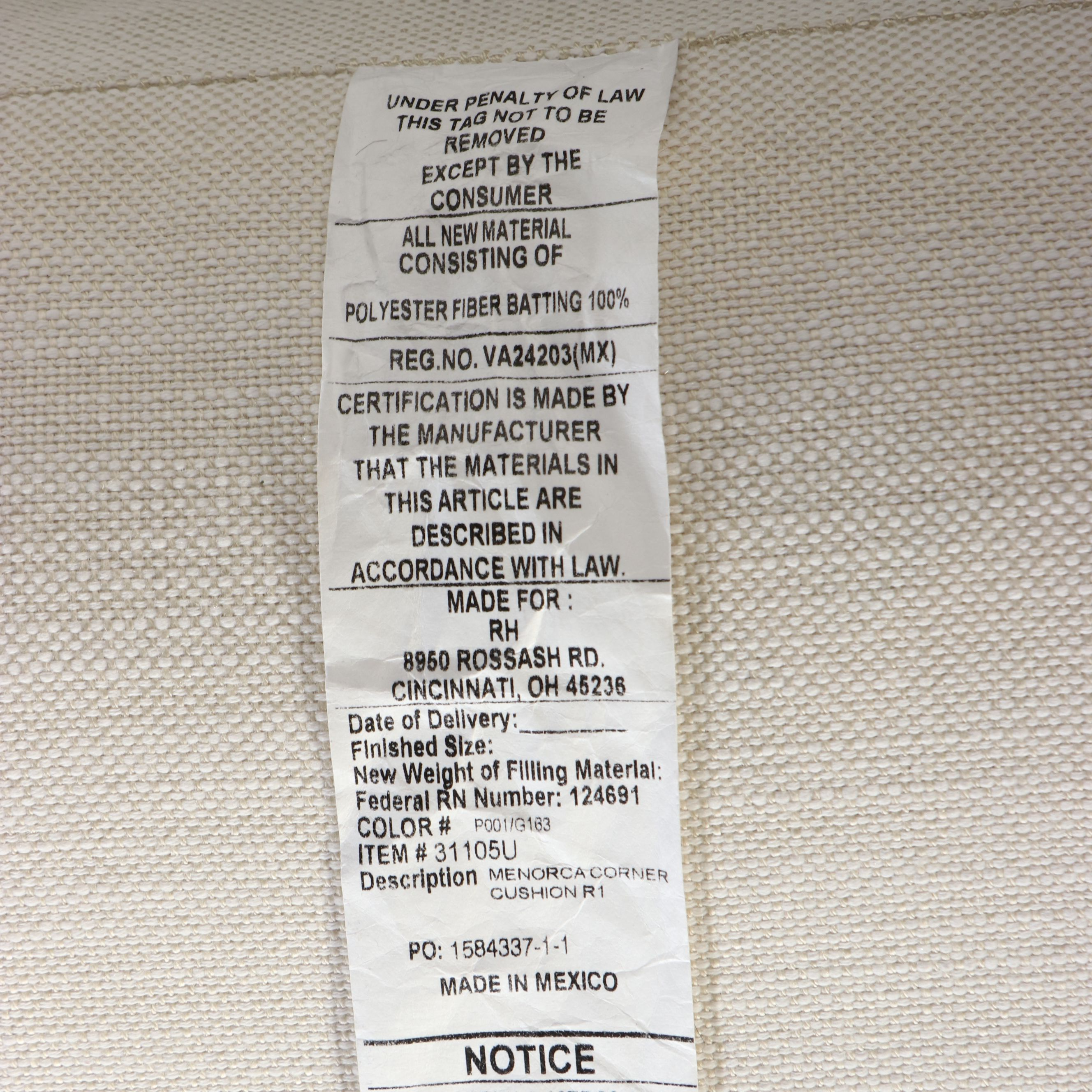 Restoration Hardware "Menorca" Teak Sectional Sofa and Coffee Table