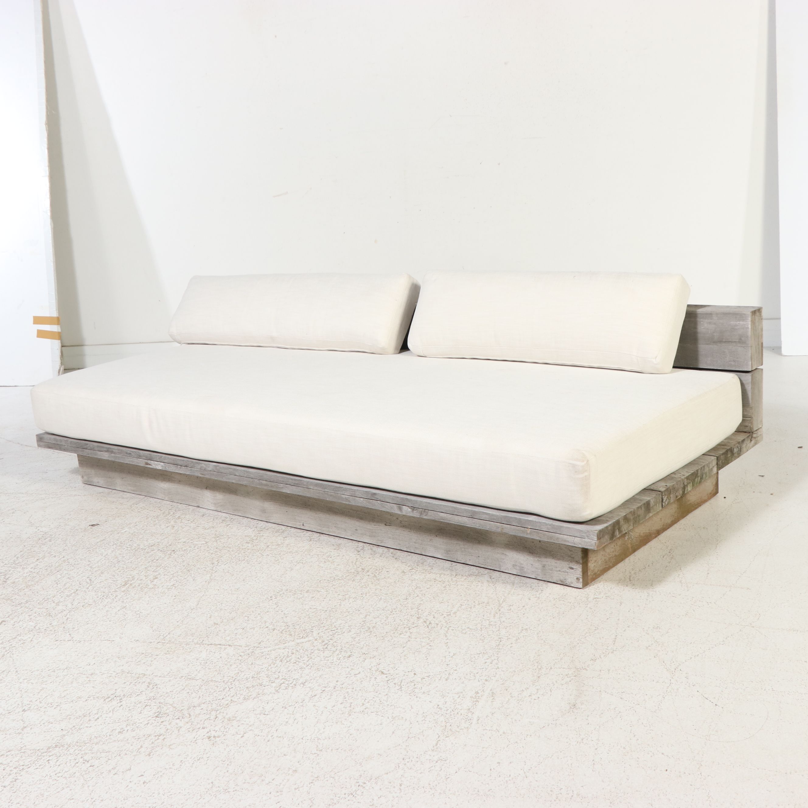 Restoration Hardware "Menorca" Teak Sectional Sofa and Coffee Table