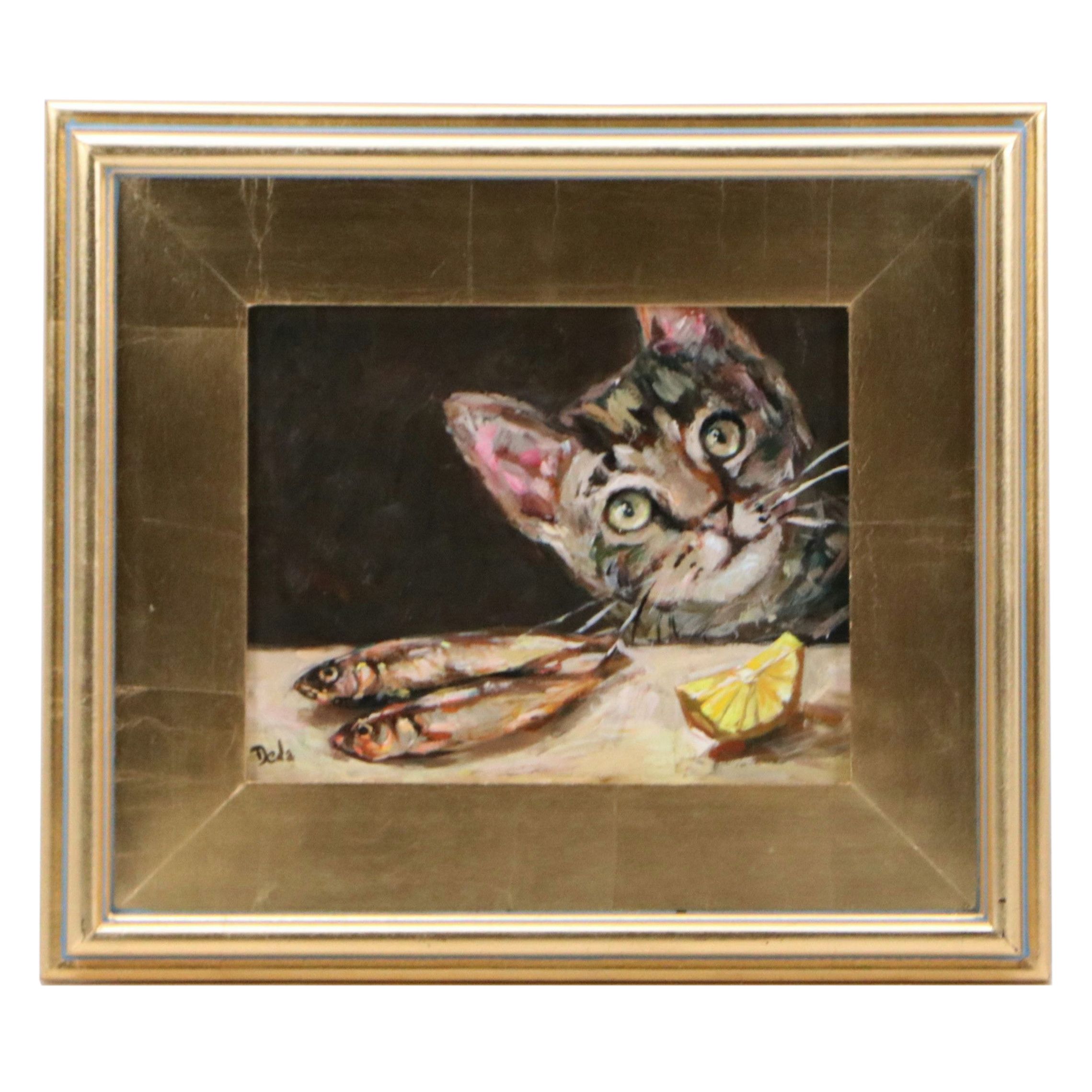 Adam Deda Oil Painting of Cat "The Busybody," 2026