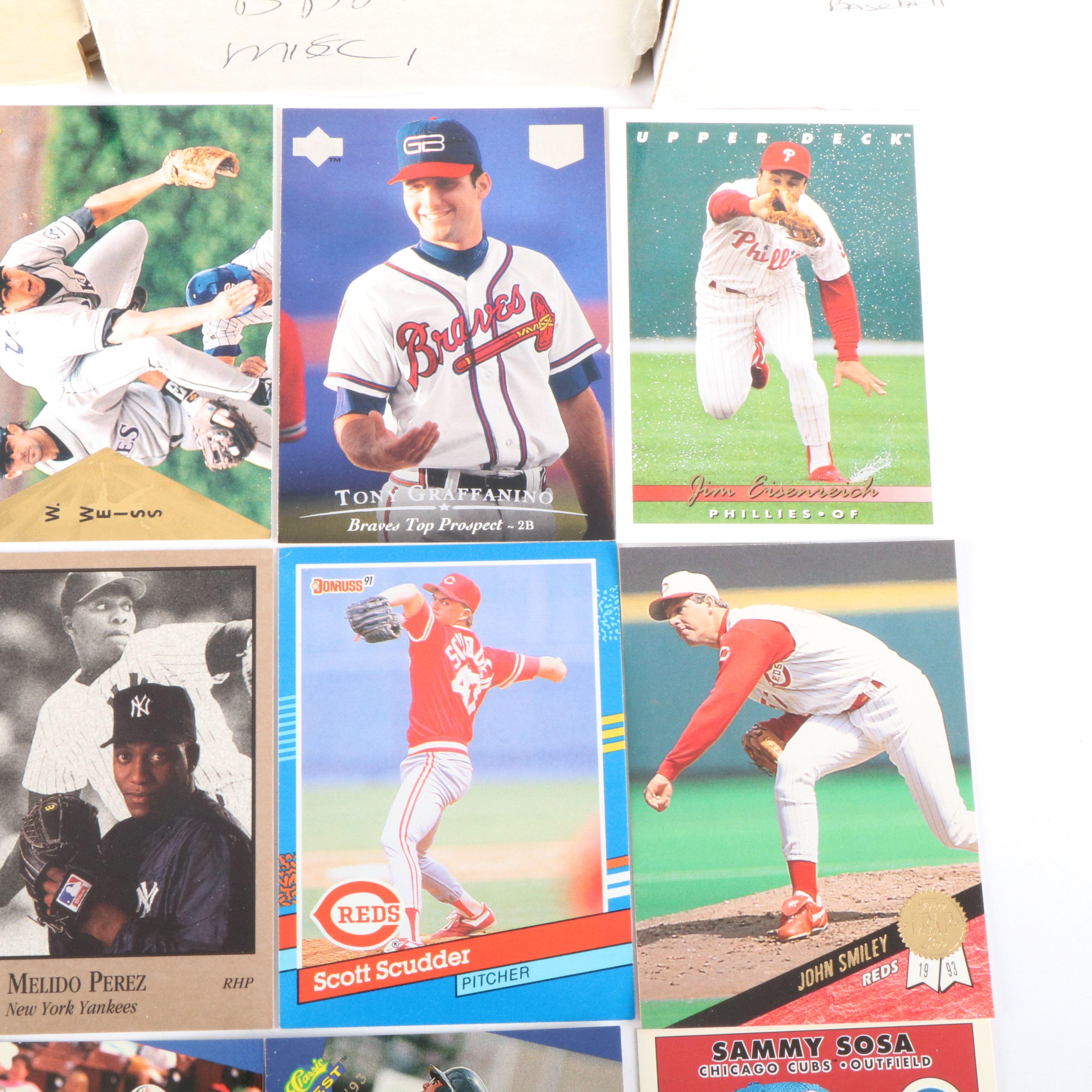 Six Boxes of Baseball Cards, Mainly 1990s, Approximately 4,000 Cards Total