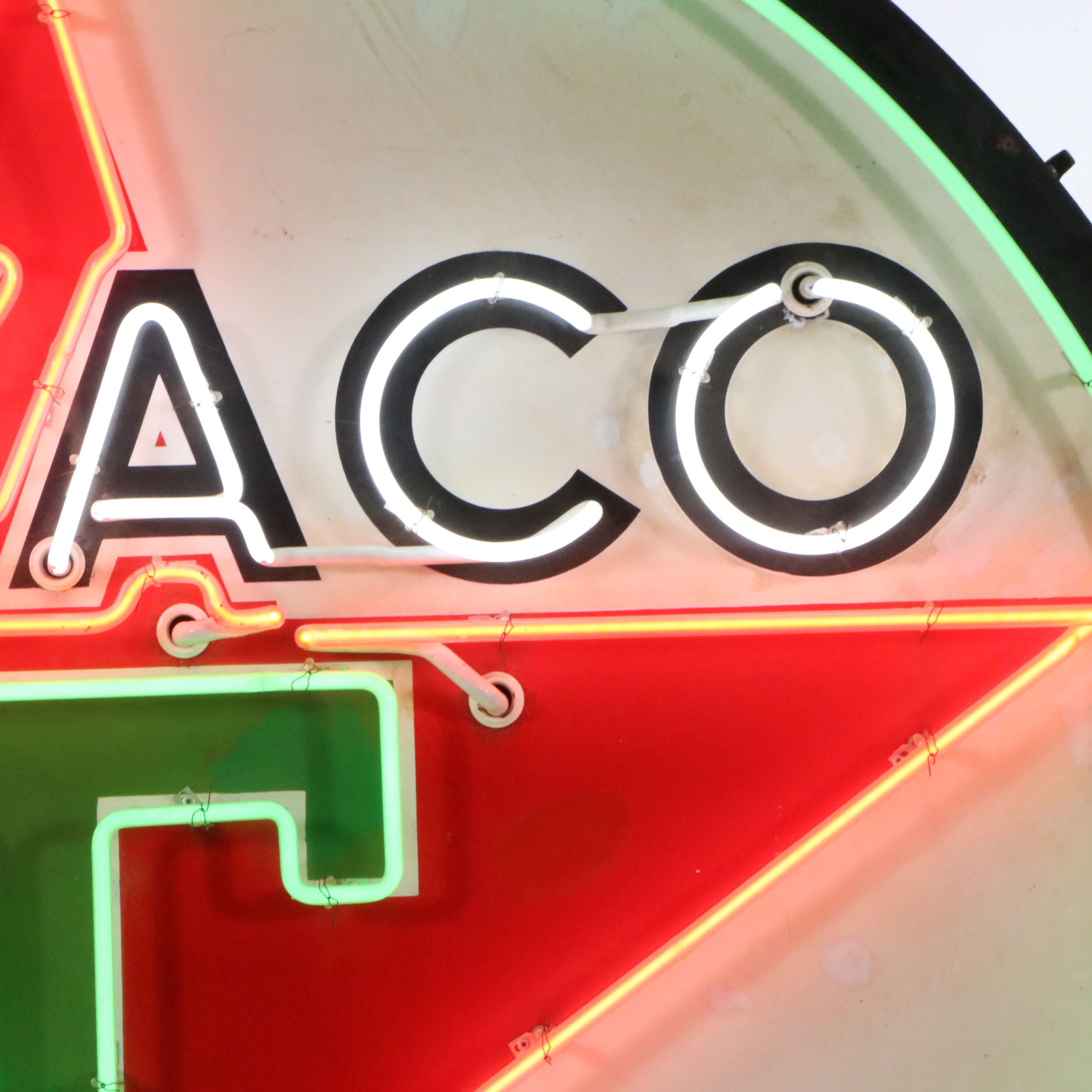 Vintage Single-Sided "Texaco" Porcelain Neon Advertising Sign